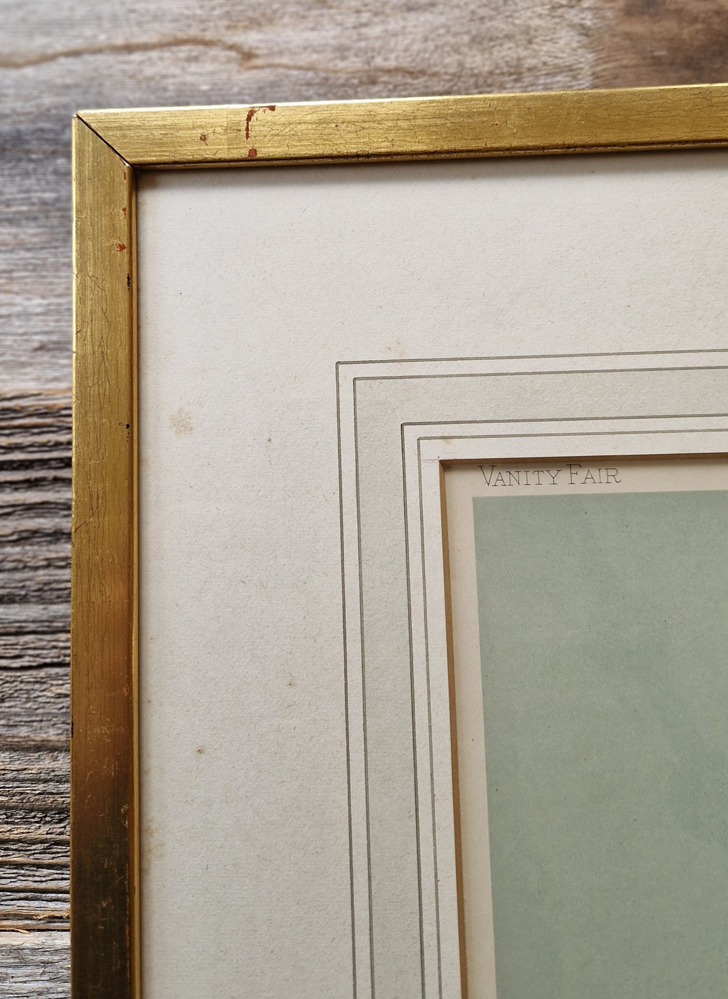 Authentic 1898 Vanity Fair Spy Print – “Glick” | Antique Framed Color Lithograph