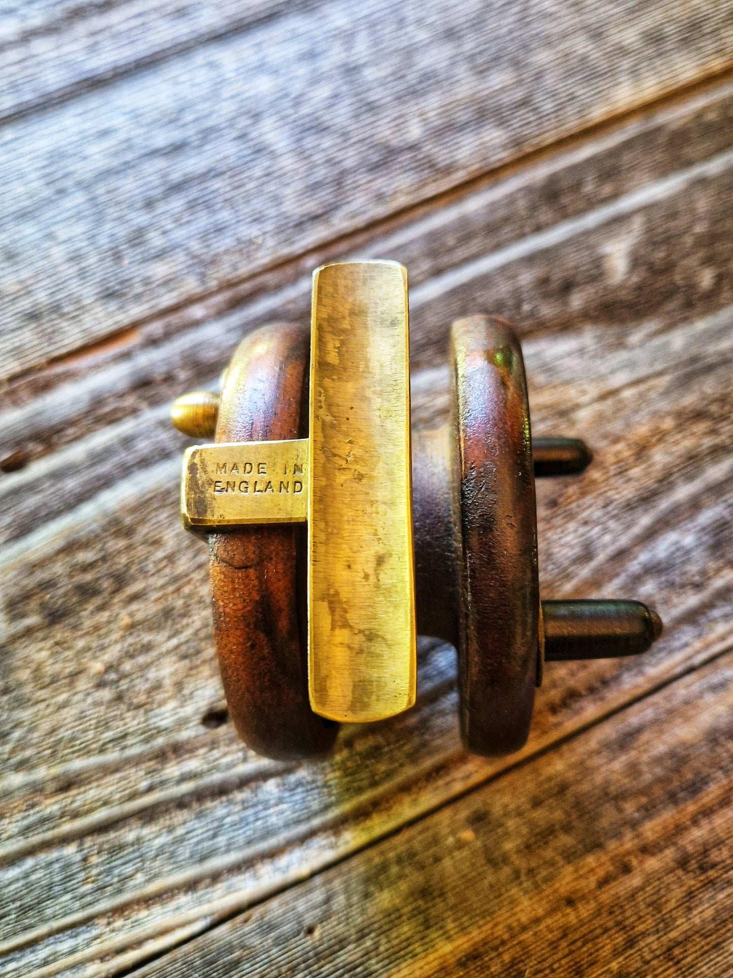 Nottingham Wood & Brass Fishing Reel