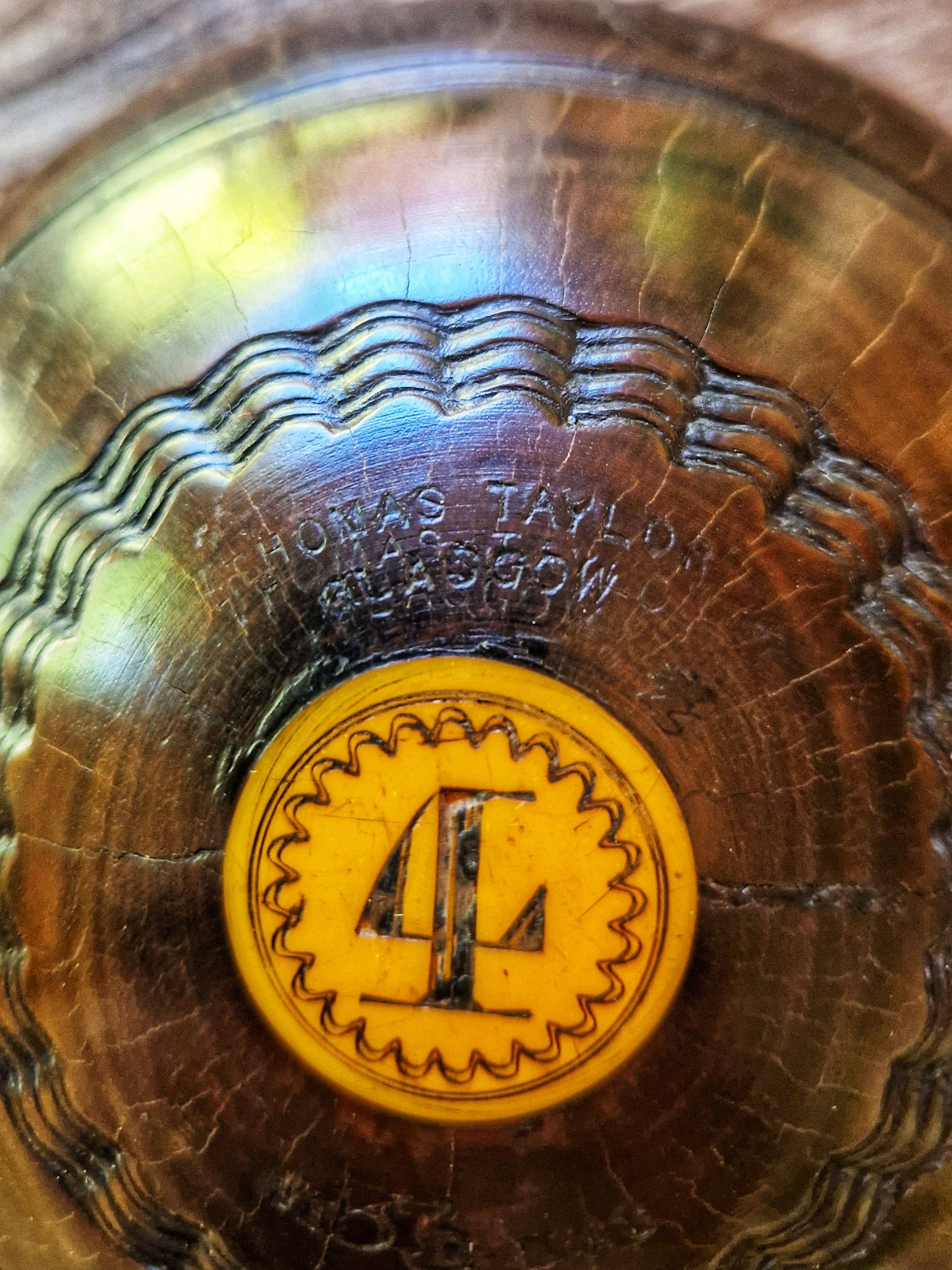 Scottish Thomas Taylor Lignum Vitae Lawn Bowl