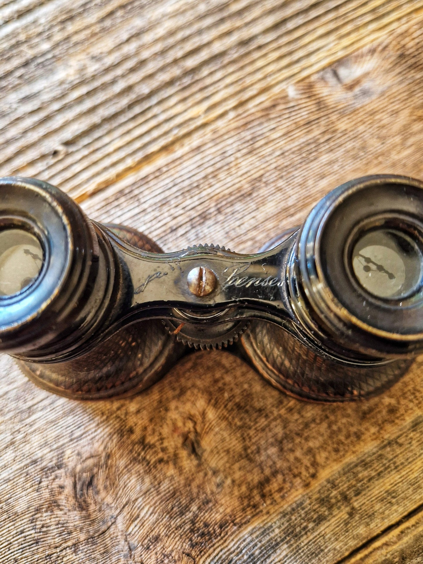 French Leather-covered Binoculars c. 1900