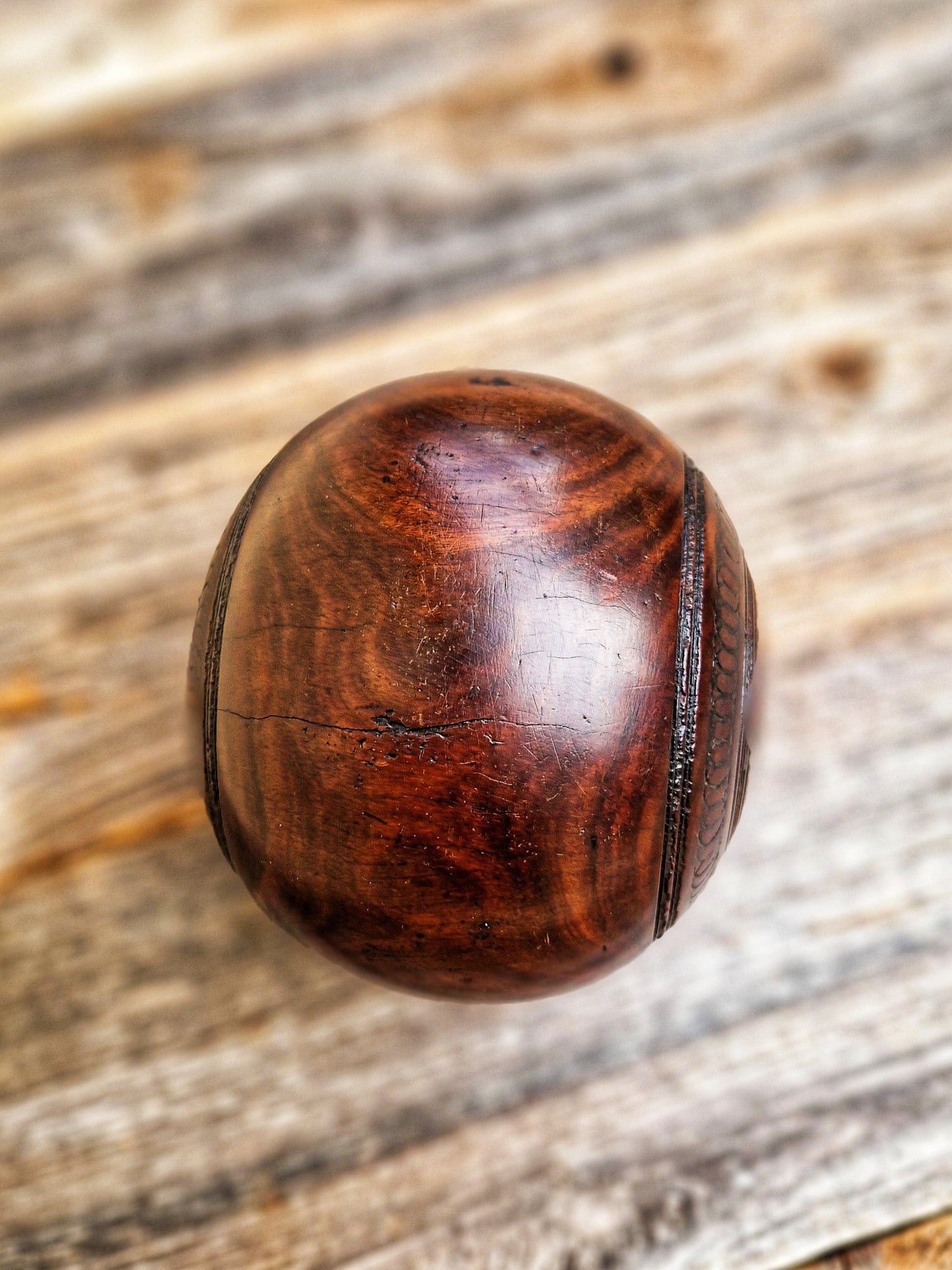 Gorgeous English Lignum Vitae Lawn Bowl