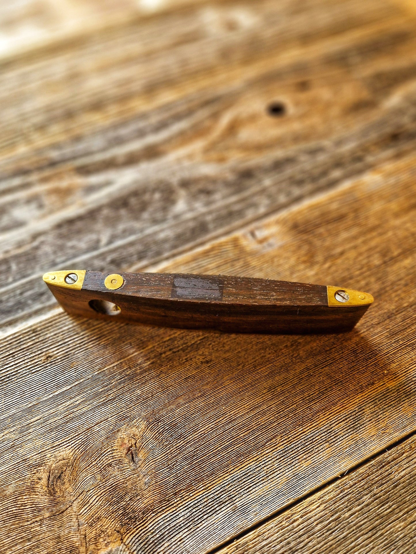 Superb 1950s Rabone Brass & Rosewood Spirit Level
