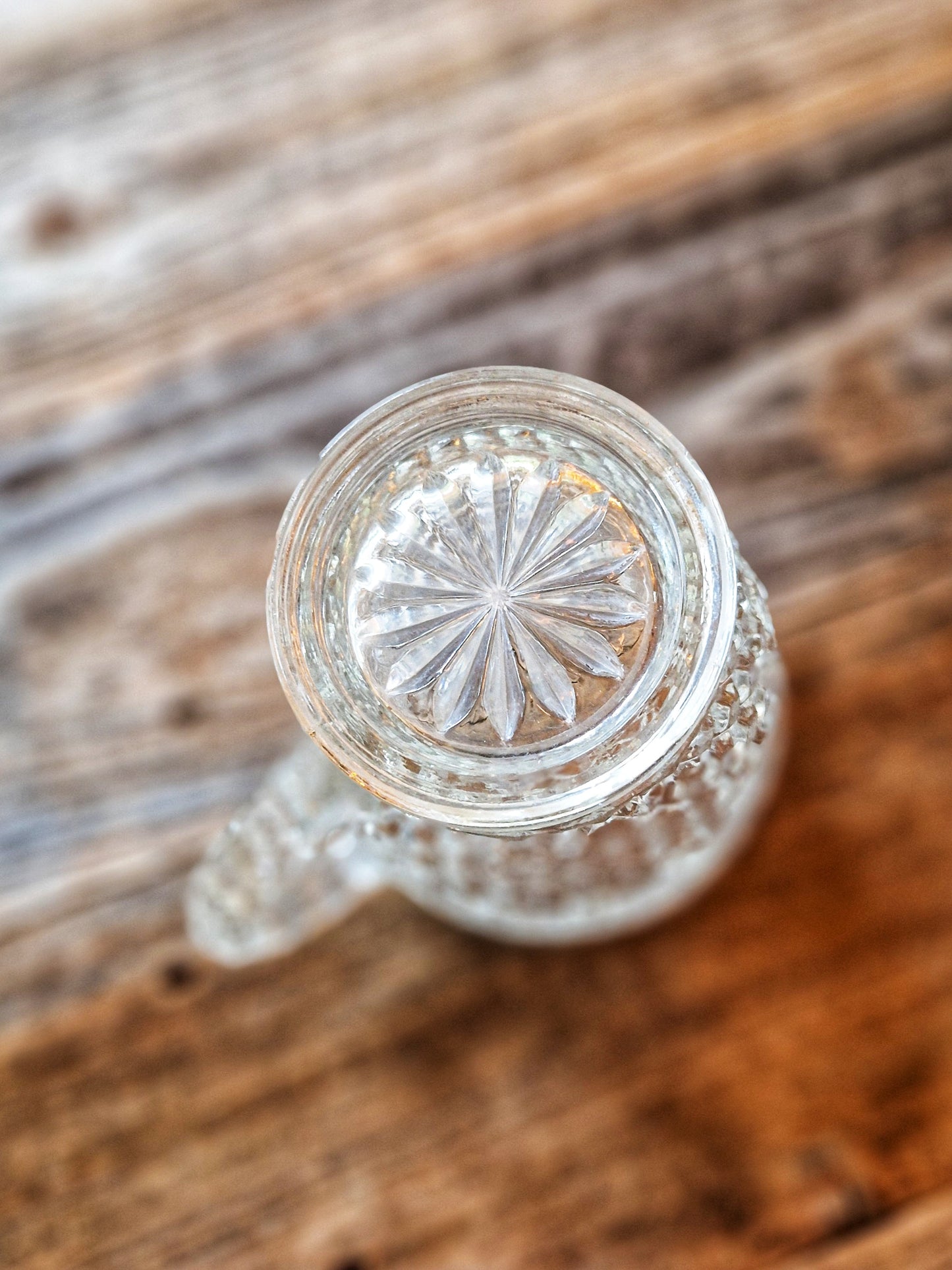 Attractive Mid-Century Pressed Glass Pitcher, Wexford Pattern | Collectible Glassware