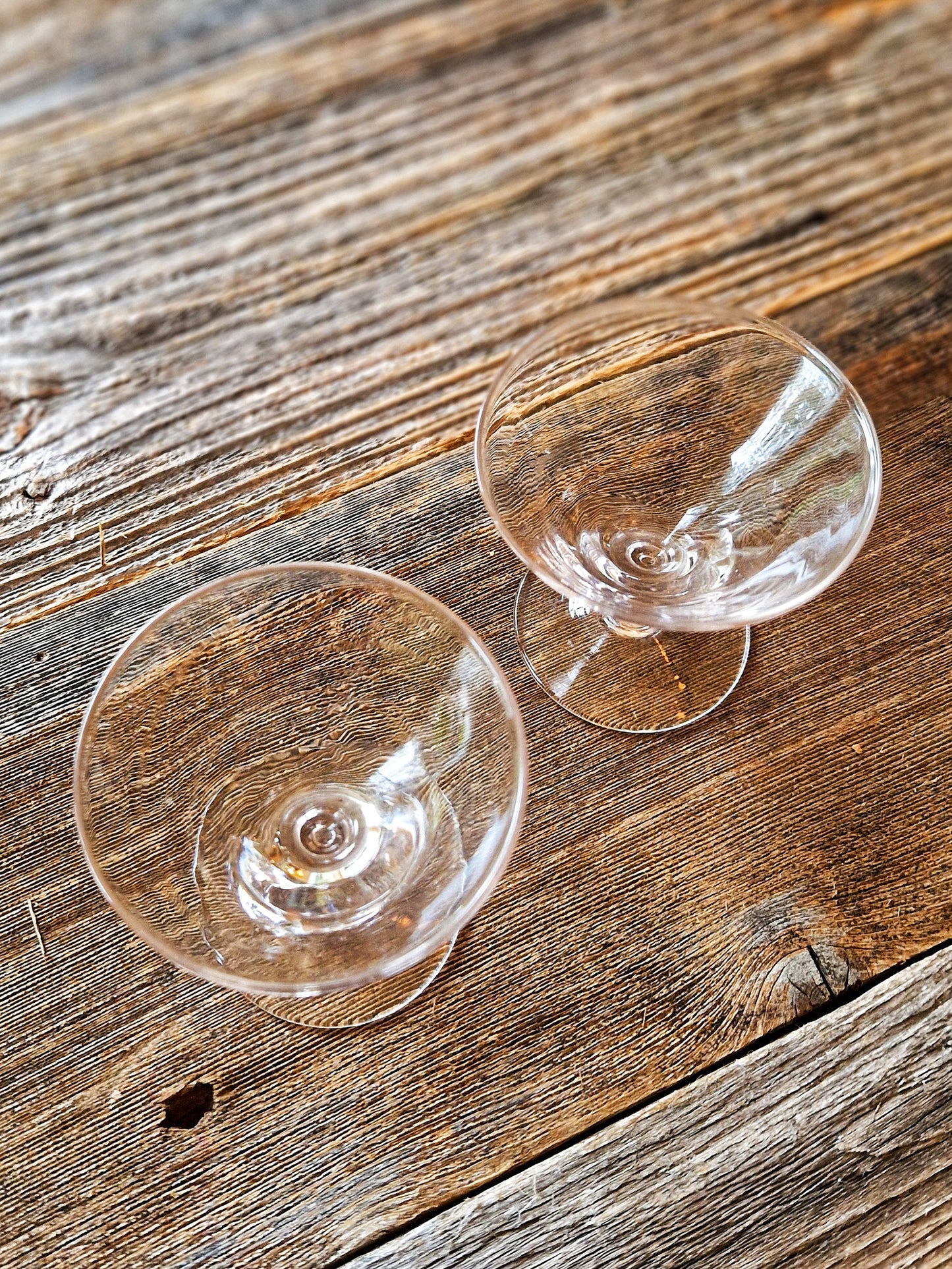 Elegant Vintage Mini Martini Glasses, Set of 2