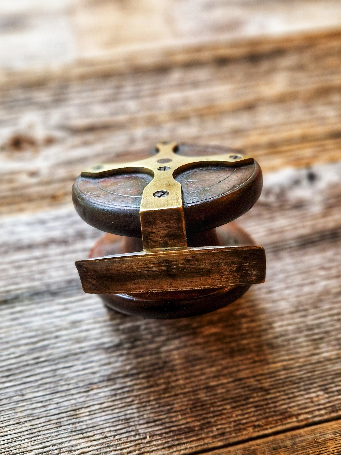 Classic Victorian-era Wood & Brass Starback Fishing Reel | Angling Collectible