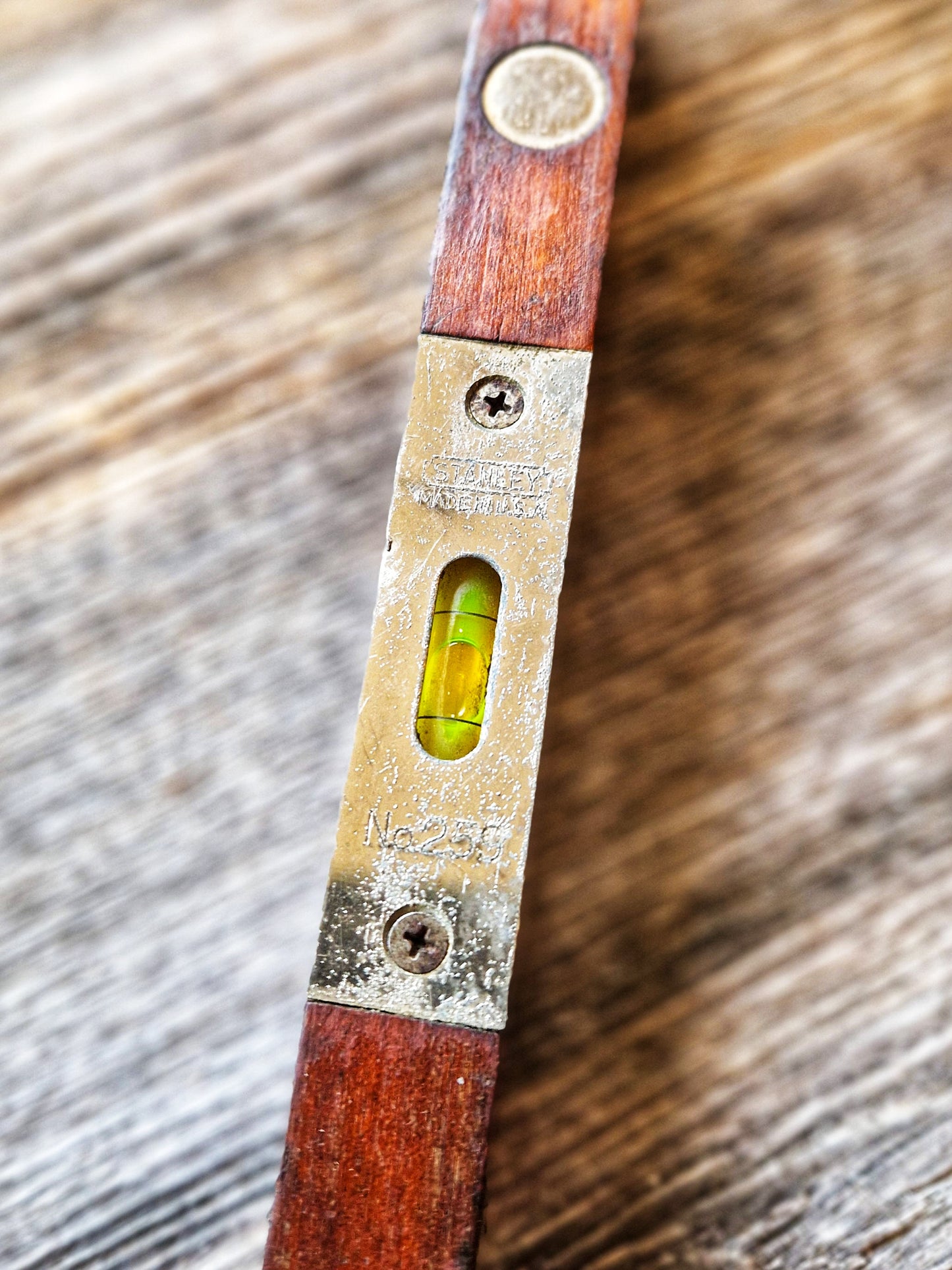 Remarkable 1930s Stanley Model 259 Walnut Torpedo Spirit Level