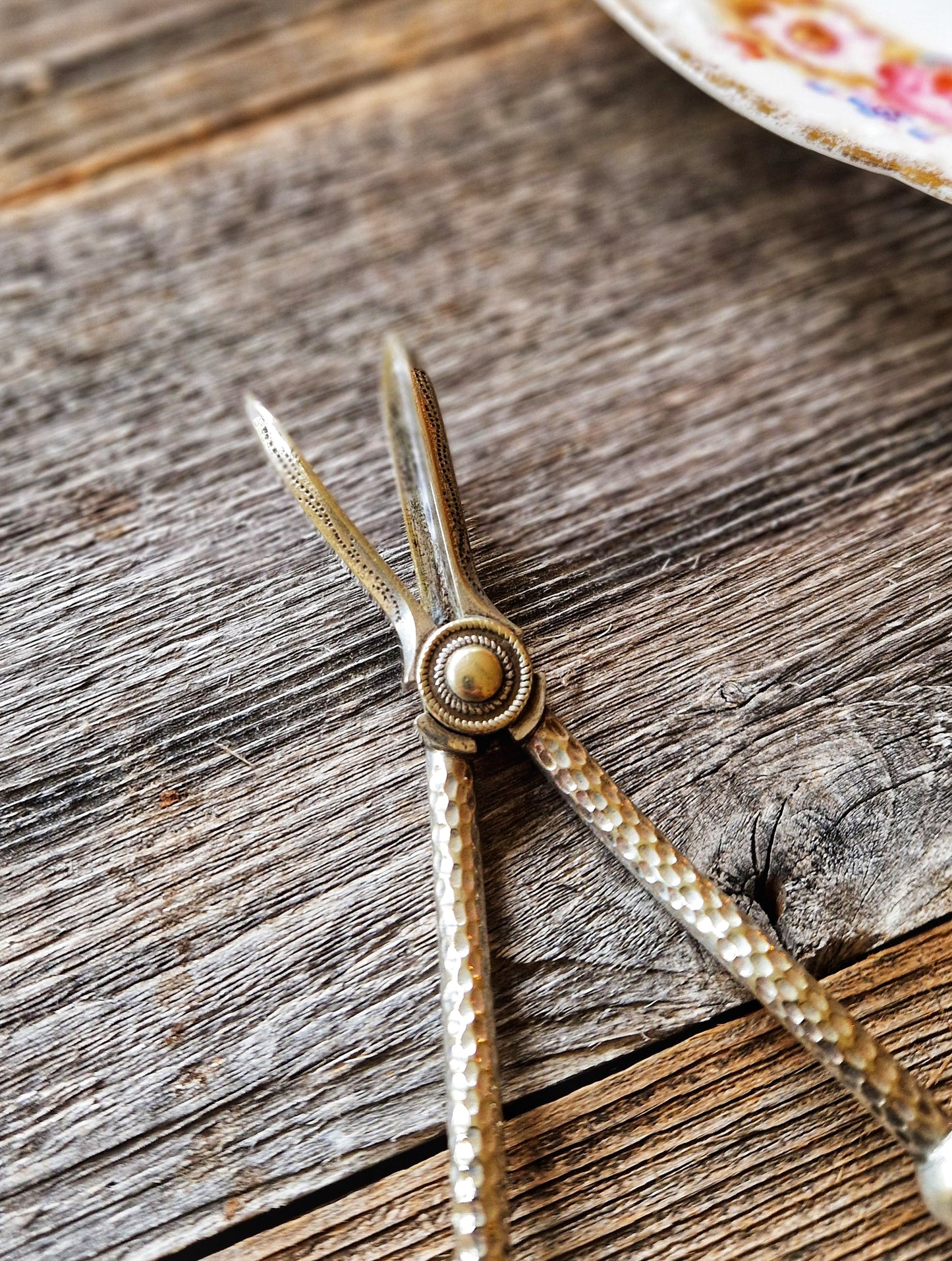 Ornate Victorian Silver Plate Grape Shears