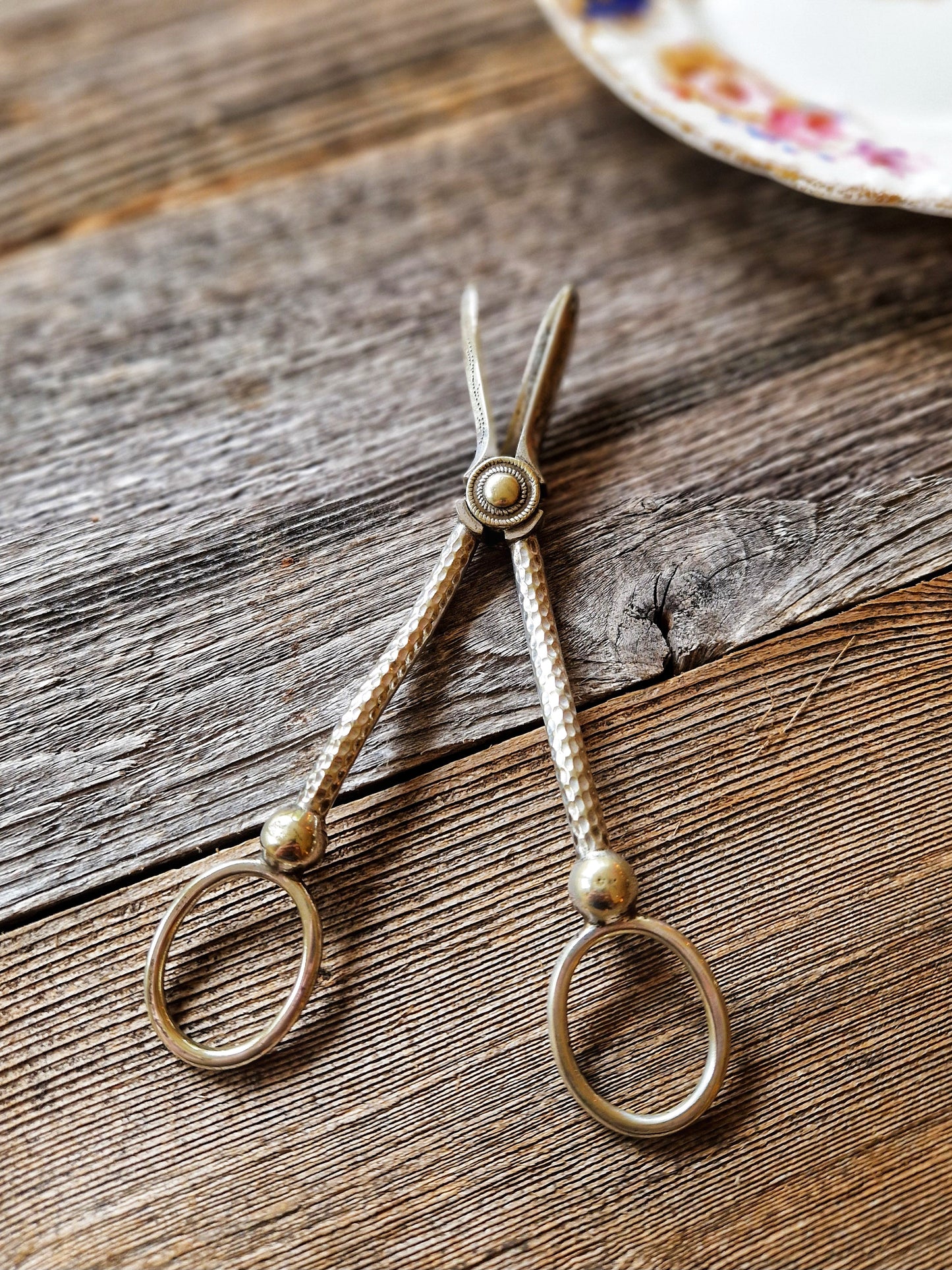 Ornate Victorian Silver Plate Grape Shears