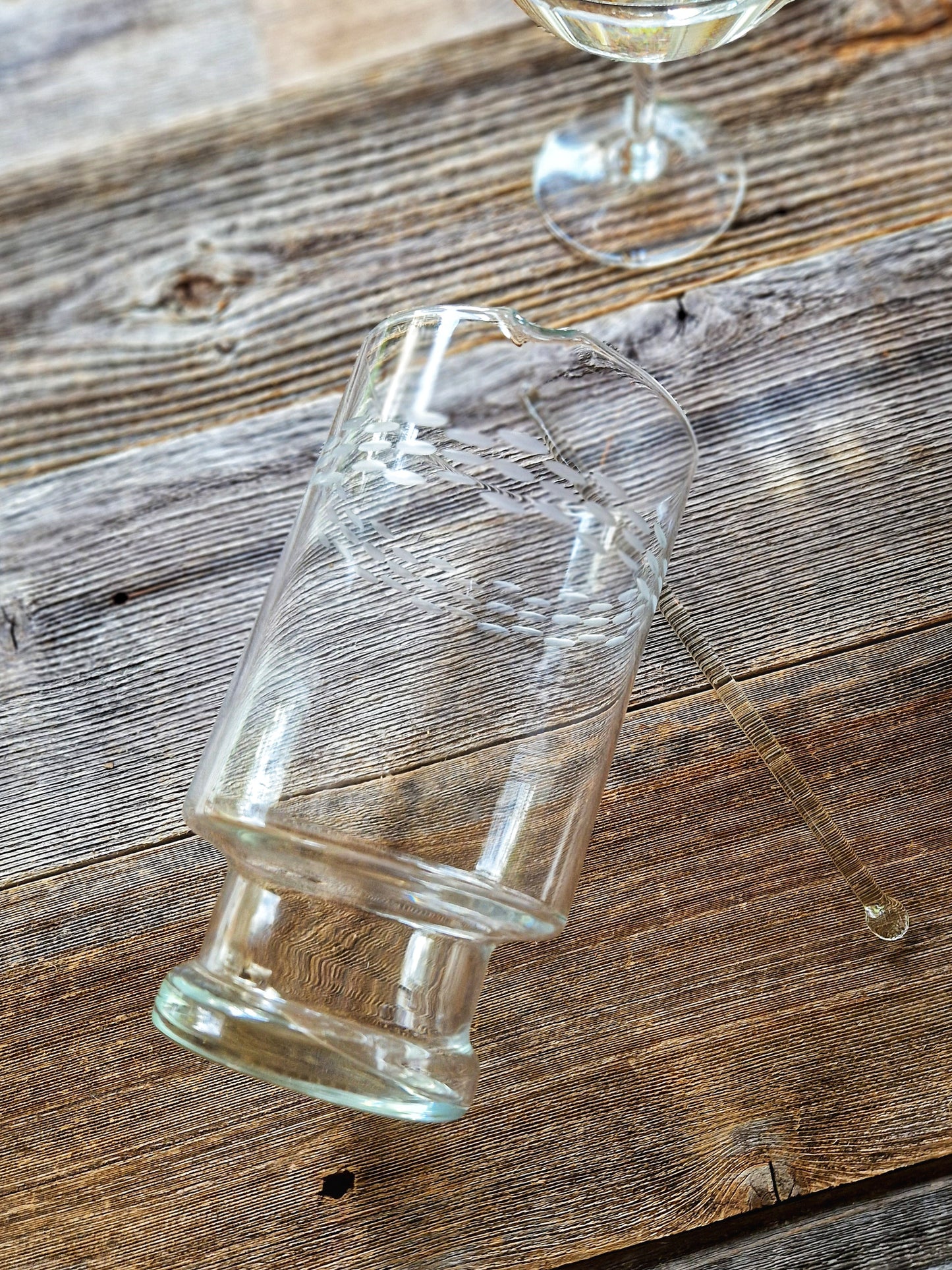 Groovy 1960s Martini Mixing Glass & Stirrer | Mid-Century Barware