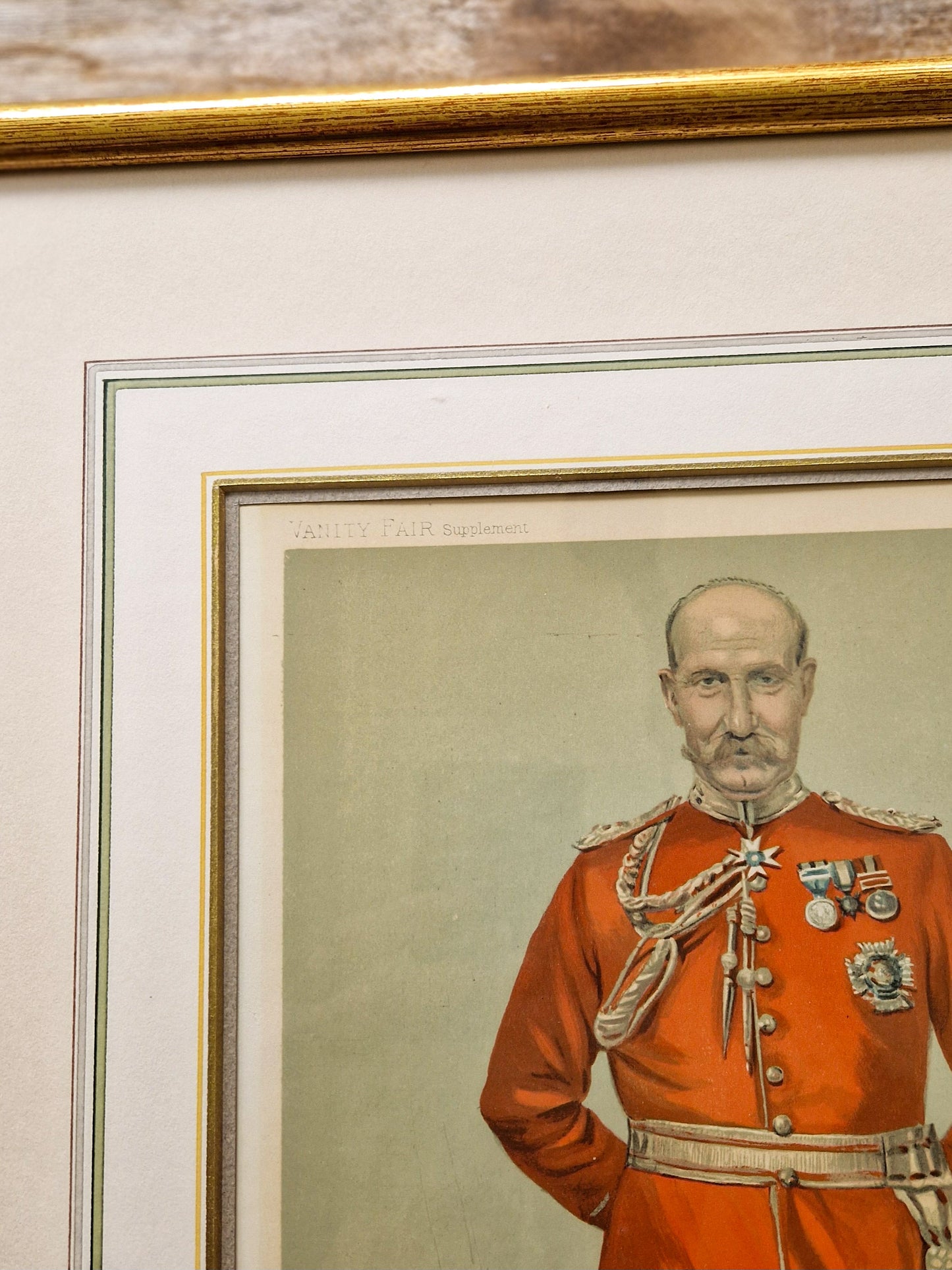 Authentic 1905 Framed Vanity Fair Spy Print – “The Master General” | Antique Color Lithograph