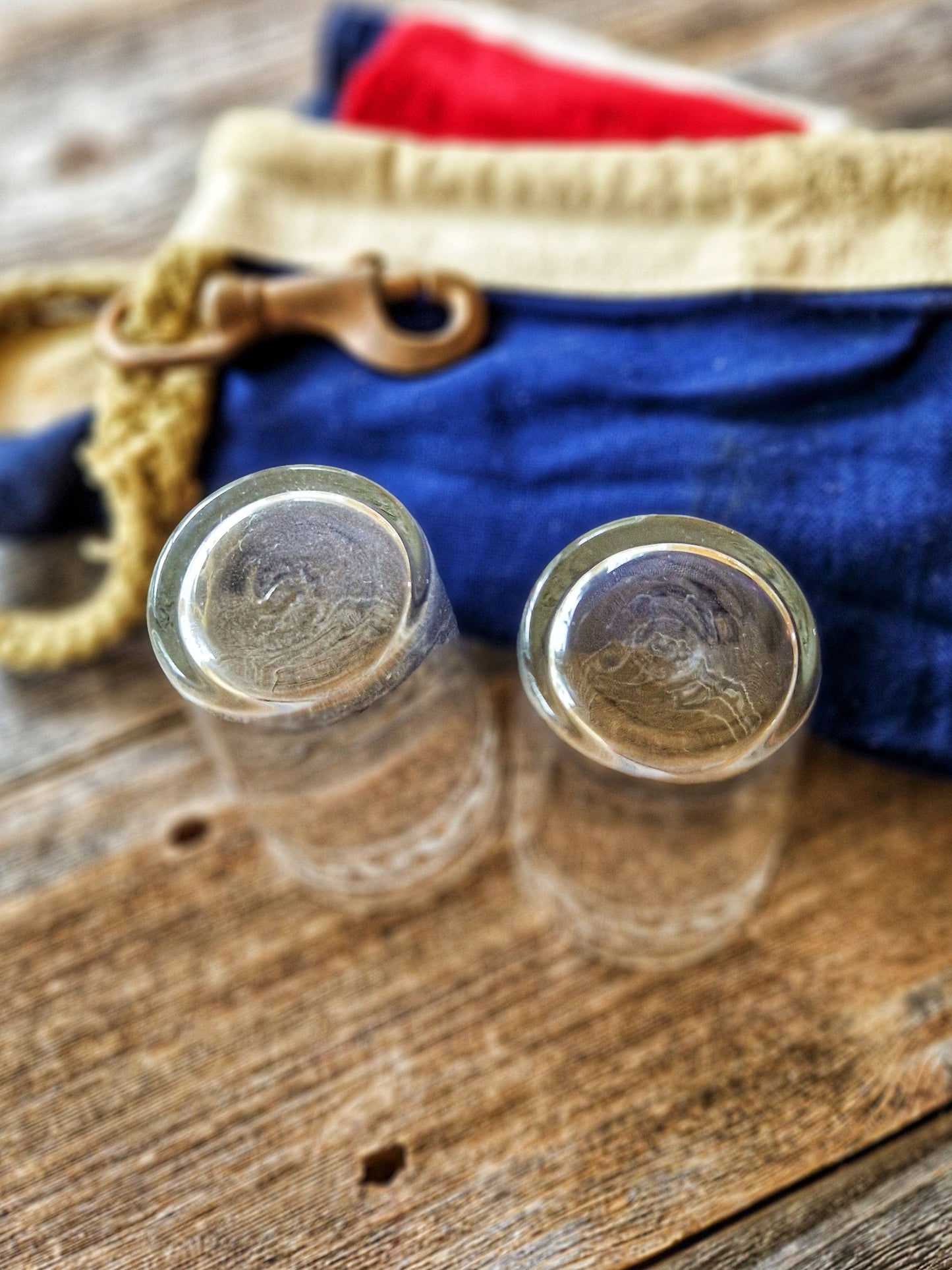 Elegant Pair of Etched Edwardian Glass Tumblers | Greek Key & Wave Design