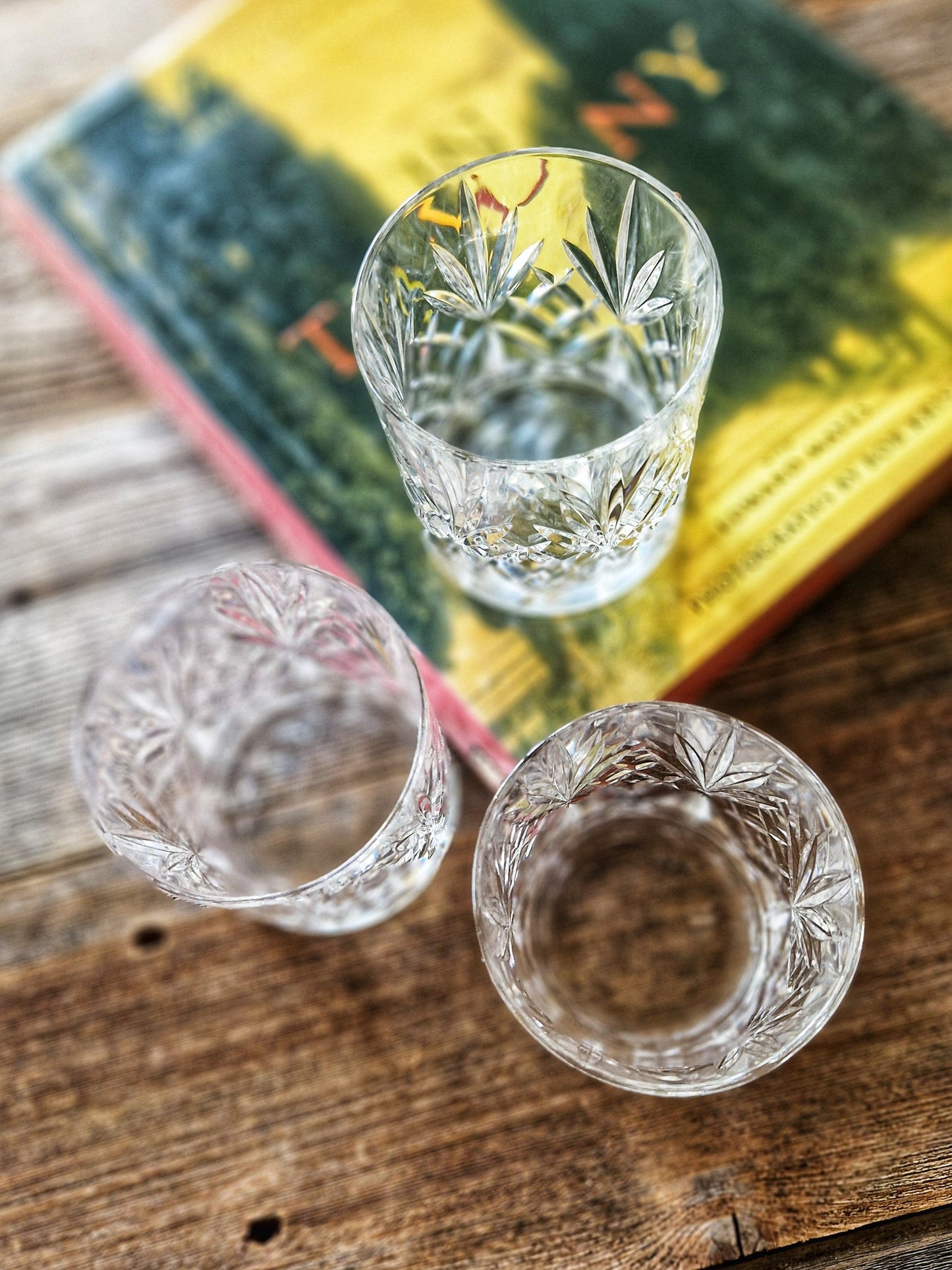 Set of 3 RCR Overture Crystal Old-Fashioned Glasses | 1980s Italian Cut Glass Barware