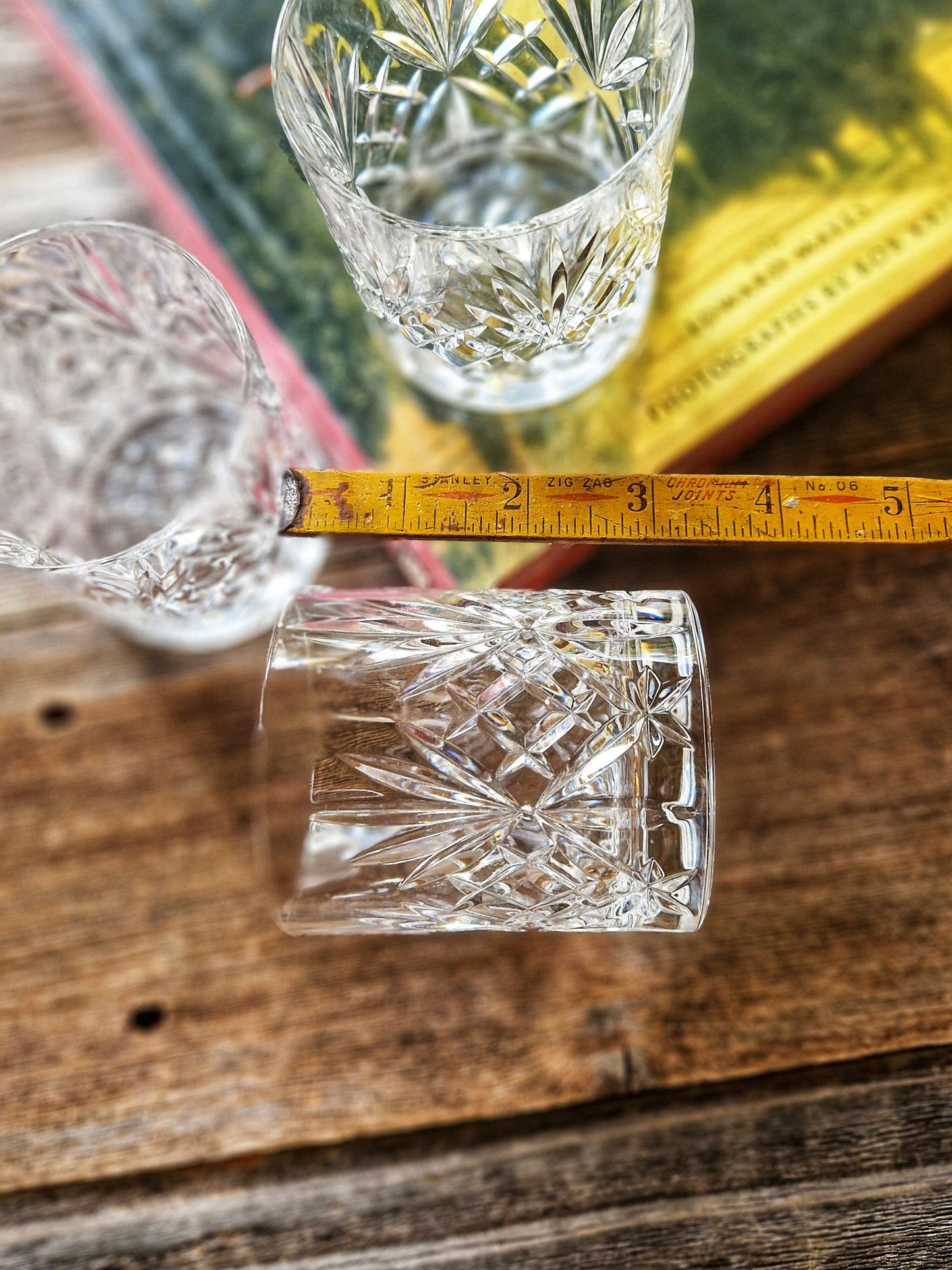 Set of 3 RCR Overture Crystal Old-Fashioned Glasses | 1980s Italian Cut Glass Barware