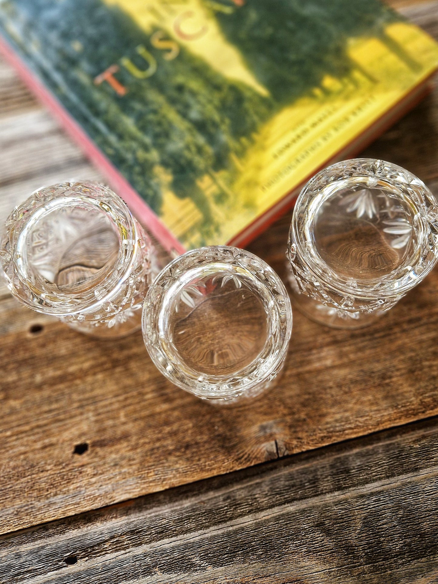 Set of 3 RCR Overture Crystal Old-Fashioned Glasses | 1980s Italian Cut Glass Barware