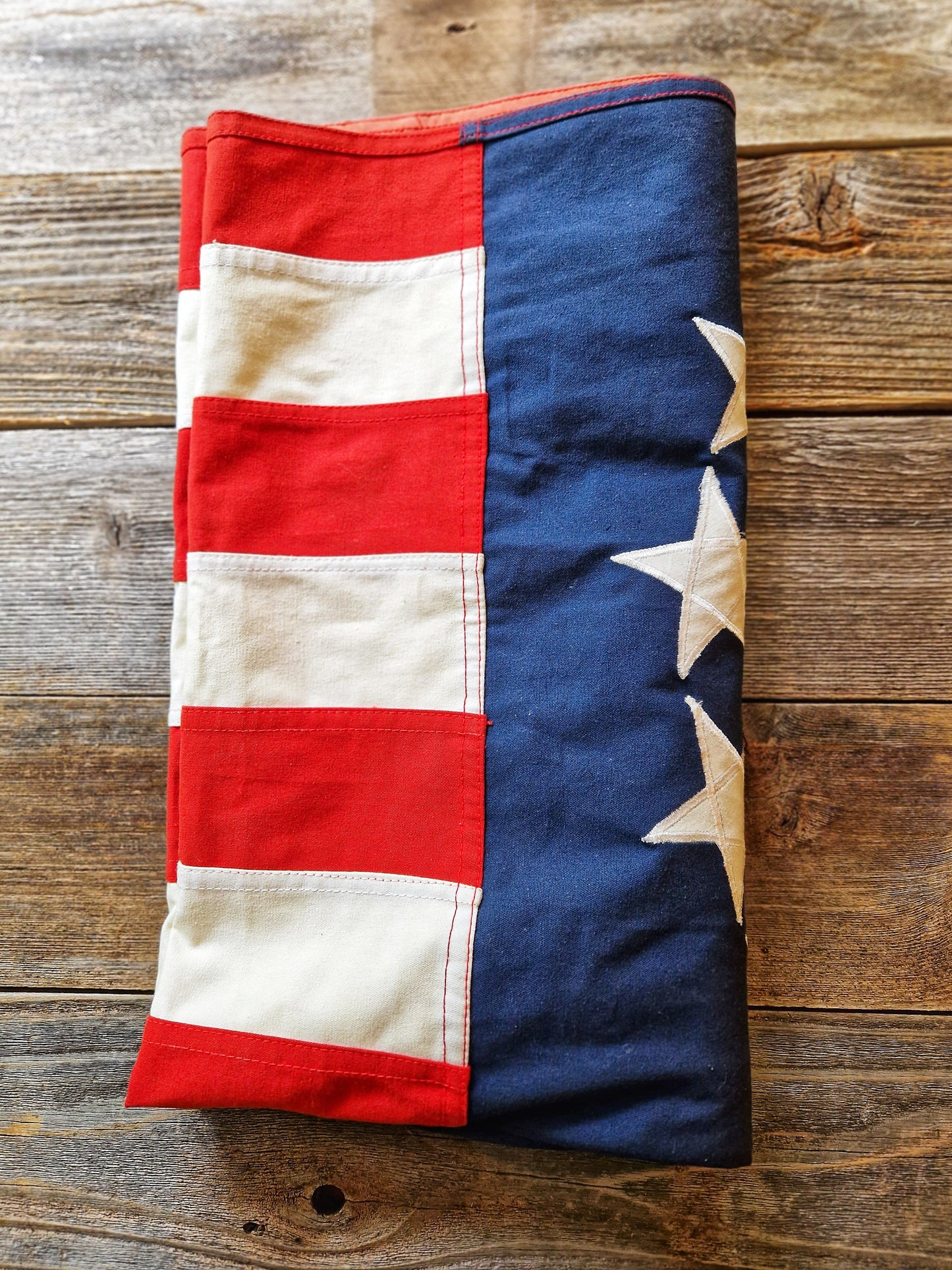 Historic 36 x 60 Vintage Embroidered Betsy Ross American Flag | Heavy Oxford-Style Fabric, Brass Grommets