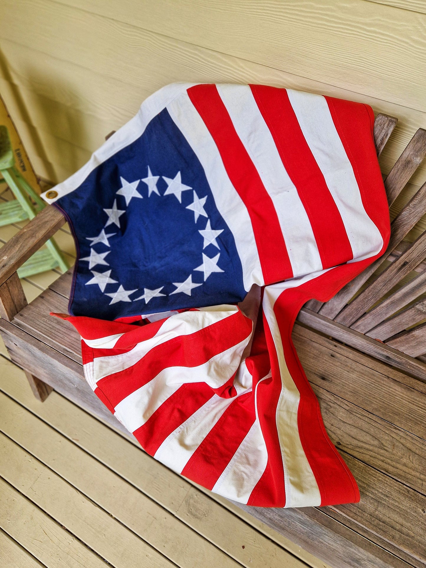Historic 36 x 60 Vintage Embroidered Betsy Ross American Flag | Heavy Oxford-Style Fabric, Brass Grommets