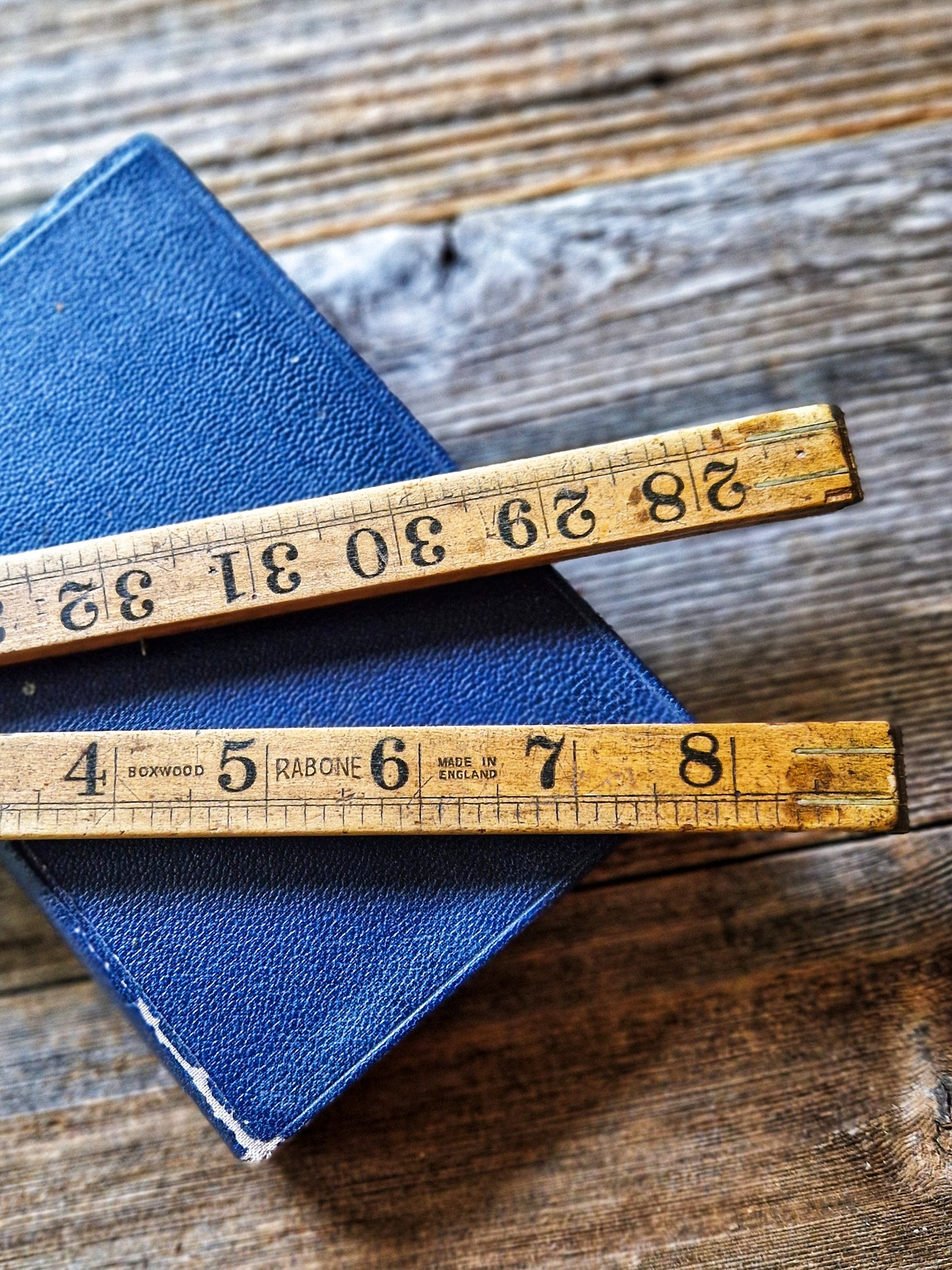 Classic Rabone boxwood folding ruler - No. 1167, 36-inch model with brass hinges | Vintage English measuring tool