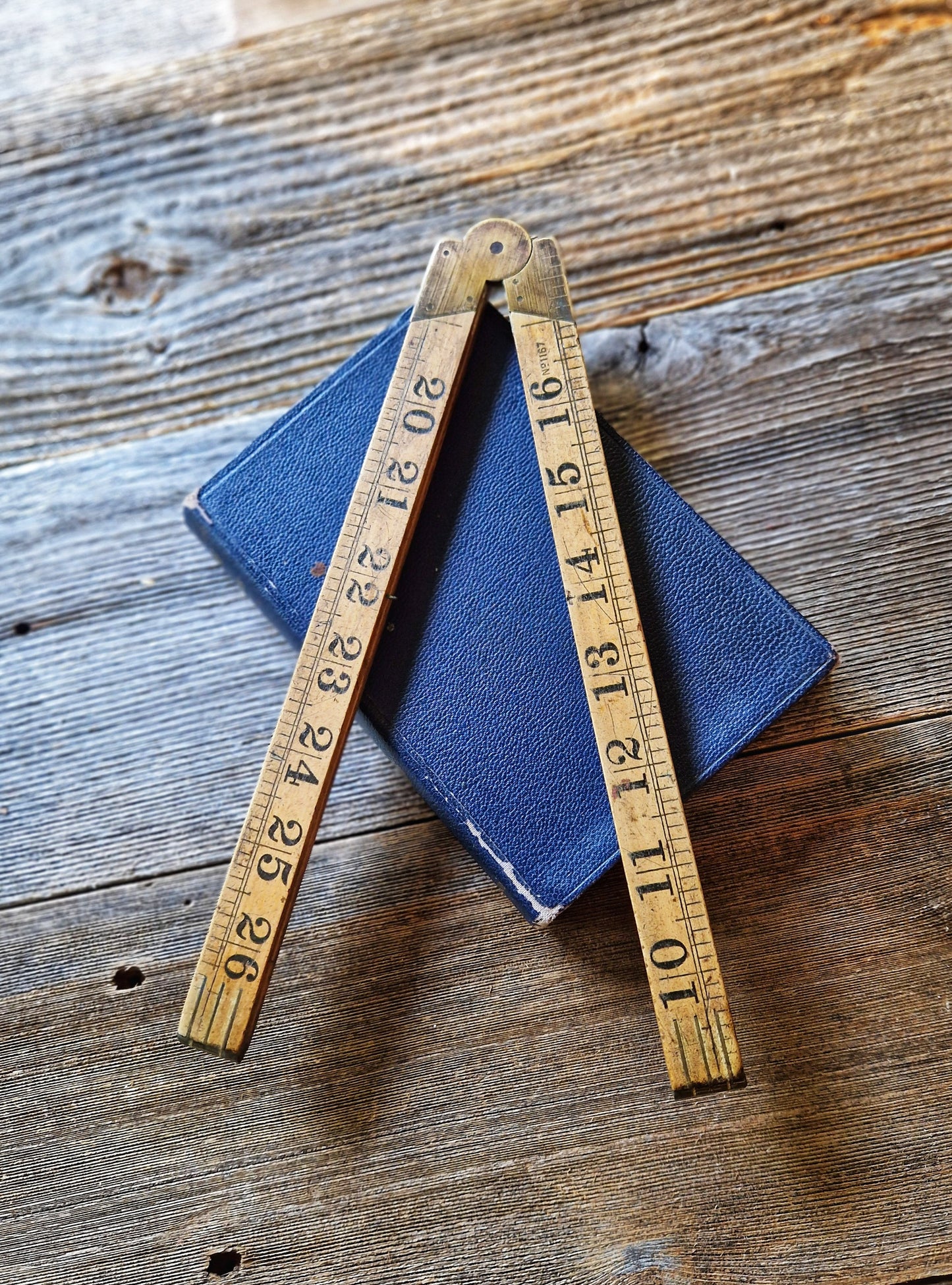 Classic Rabone boxwood folding ruler - No. 1167, 36-inch model with brass hinges | Vintage English measuring tool