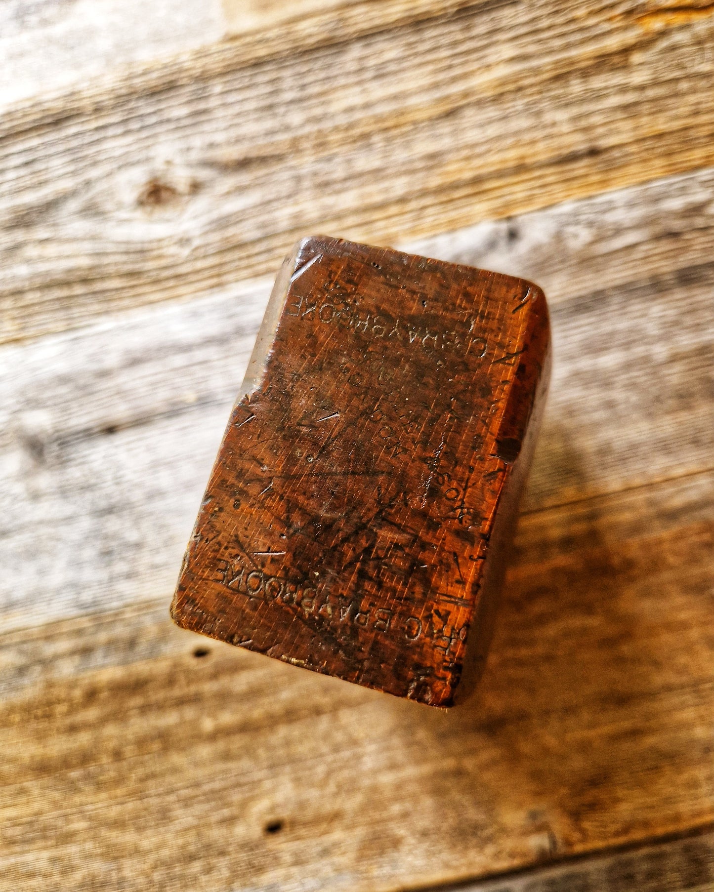 Distinguished 19th-Century English Coffin Plane with Brass Cross-Pin | Vintage Smoothing Tool
