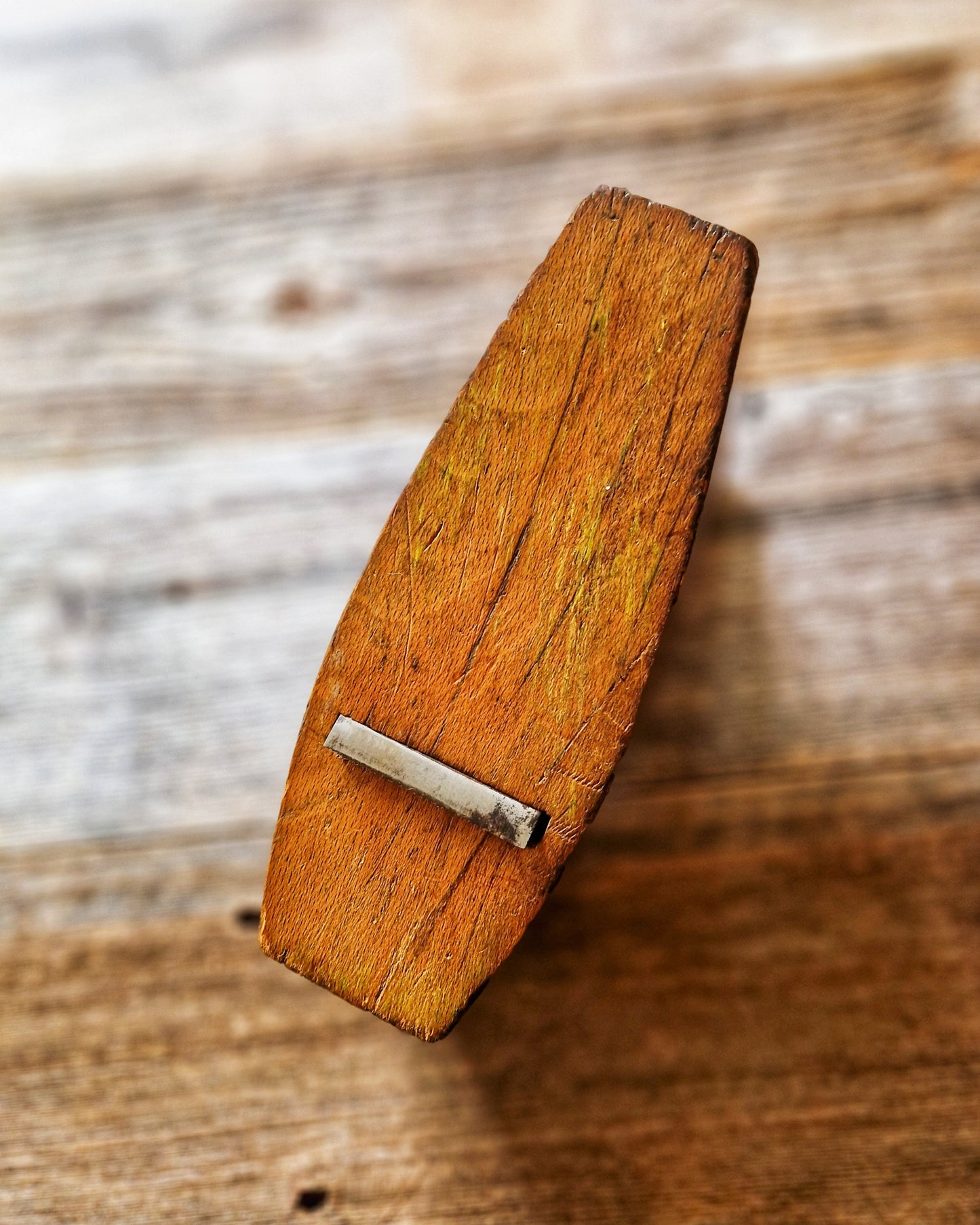 Distinguished 19th-Century English Coffin Plane with Brass Cross-Pin | Vintage Smoothing Tool
