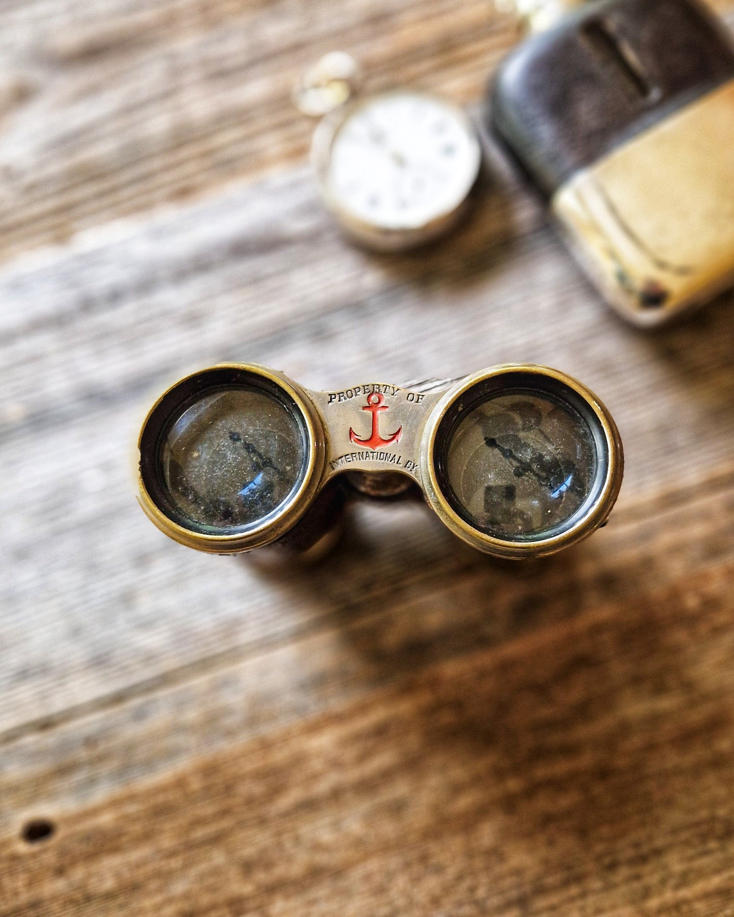 French Opera Glasses c. 1920s – Vintage Leather & Brass Binoculars