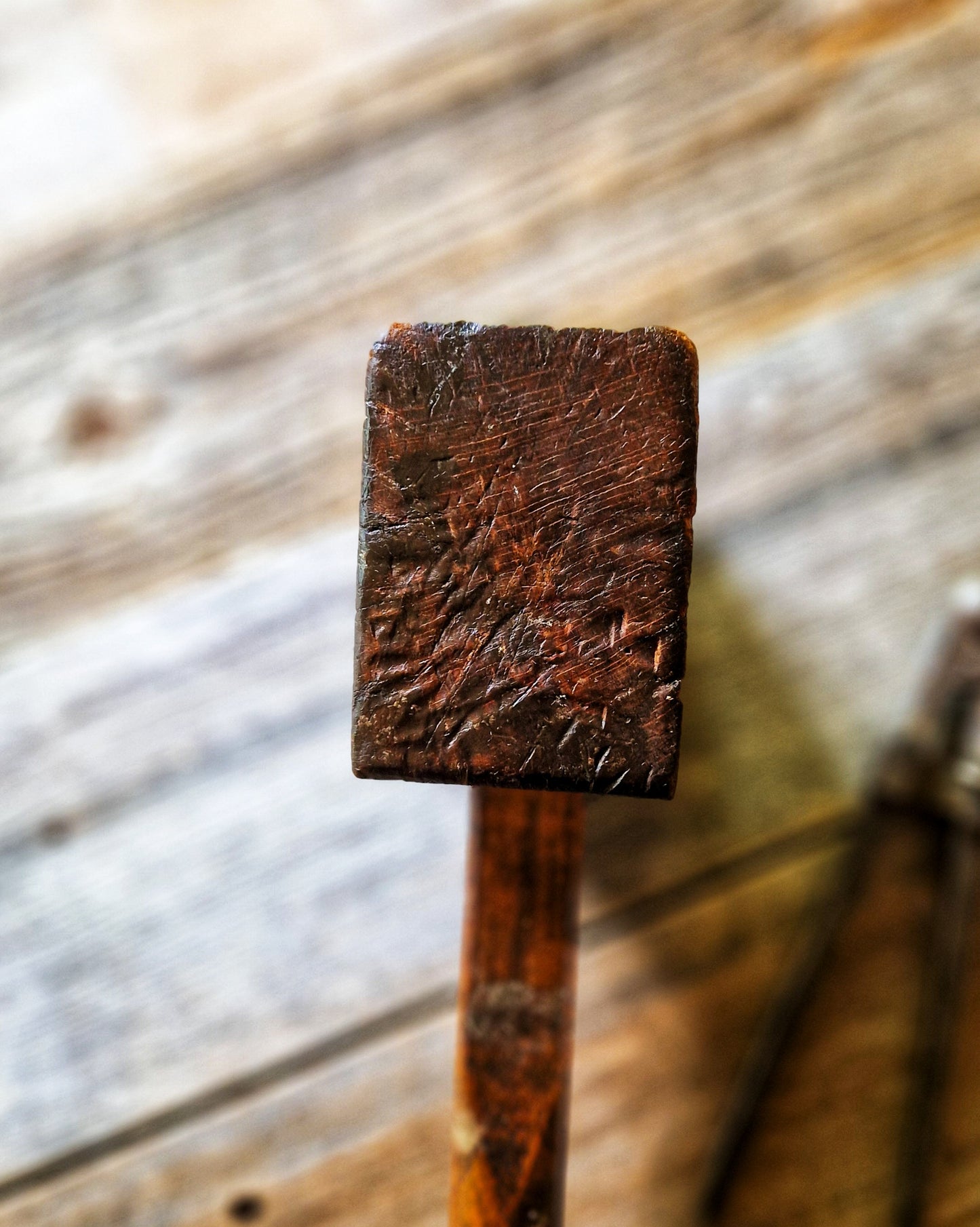 Antique English Joiner’s Mallet, Carpentry Tool | Rustic Workshop Decor