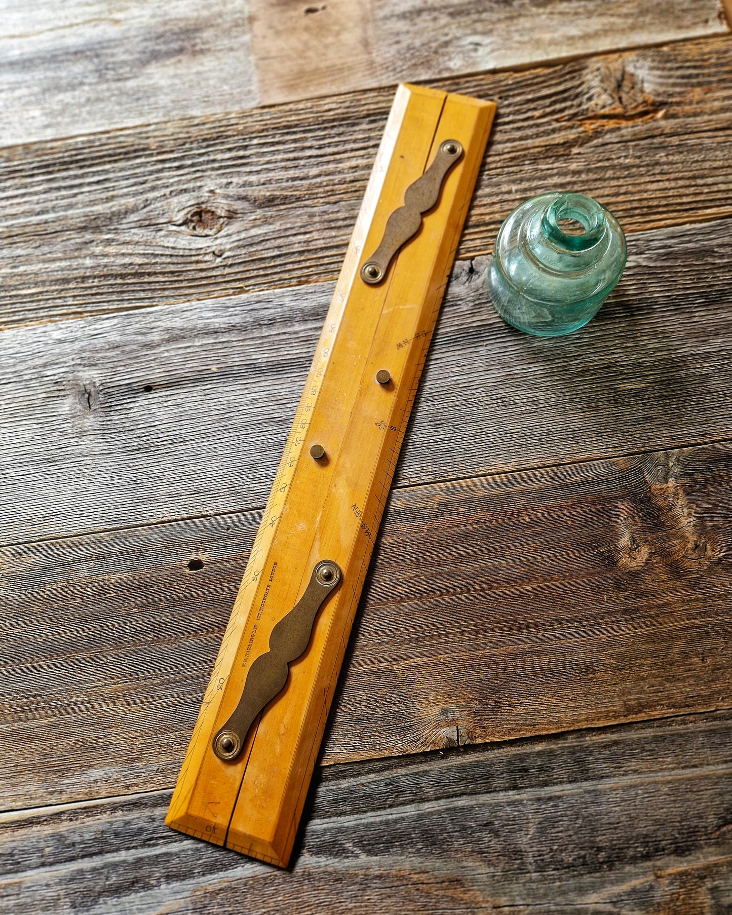 Early 1900s W.H. Harling Boxwood Parallel Rule | Navigation & Drafting Instrument