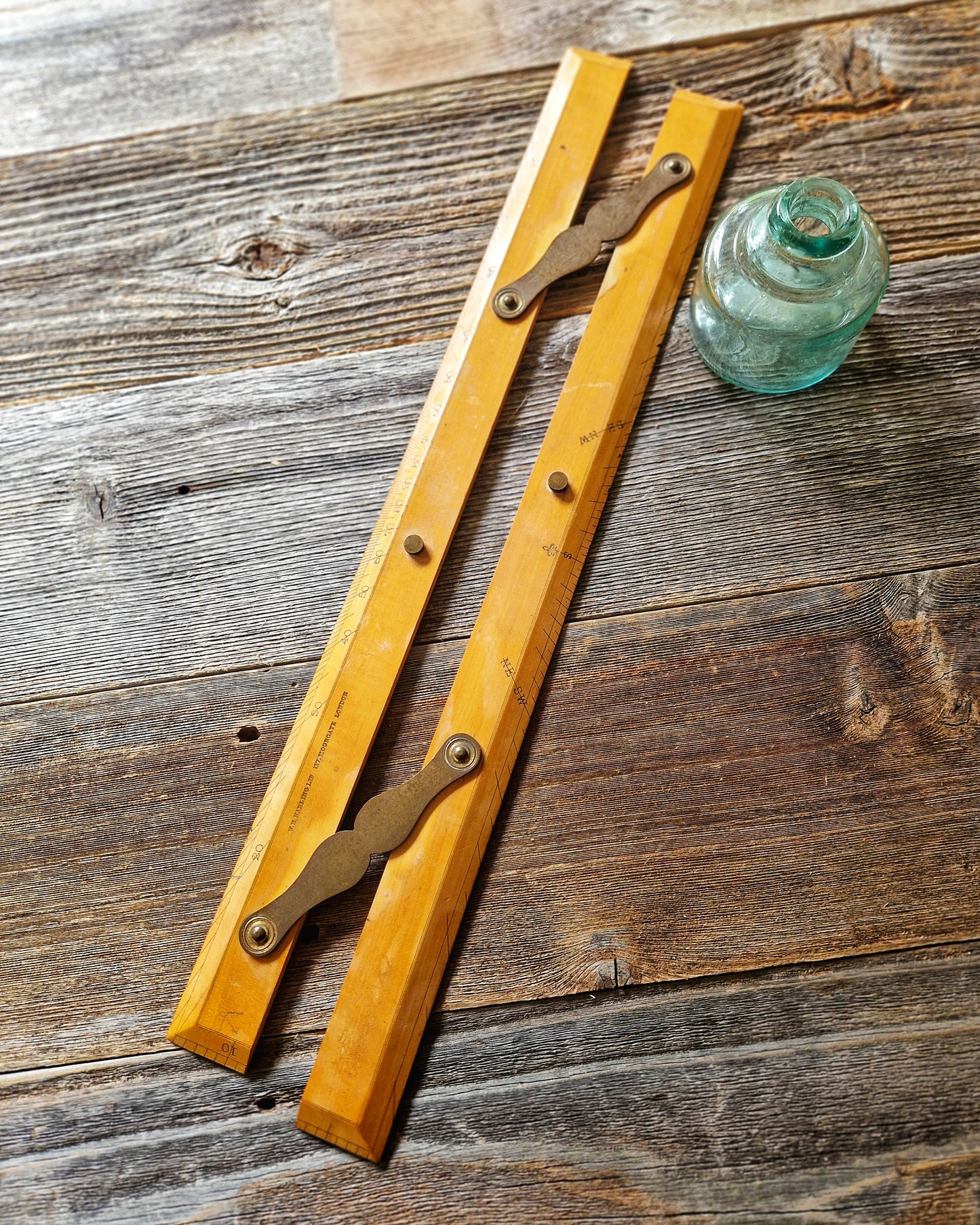Early 1900s W.H. Harling Boxwood Parallel Rule | Navigation & Drafting Instrument
