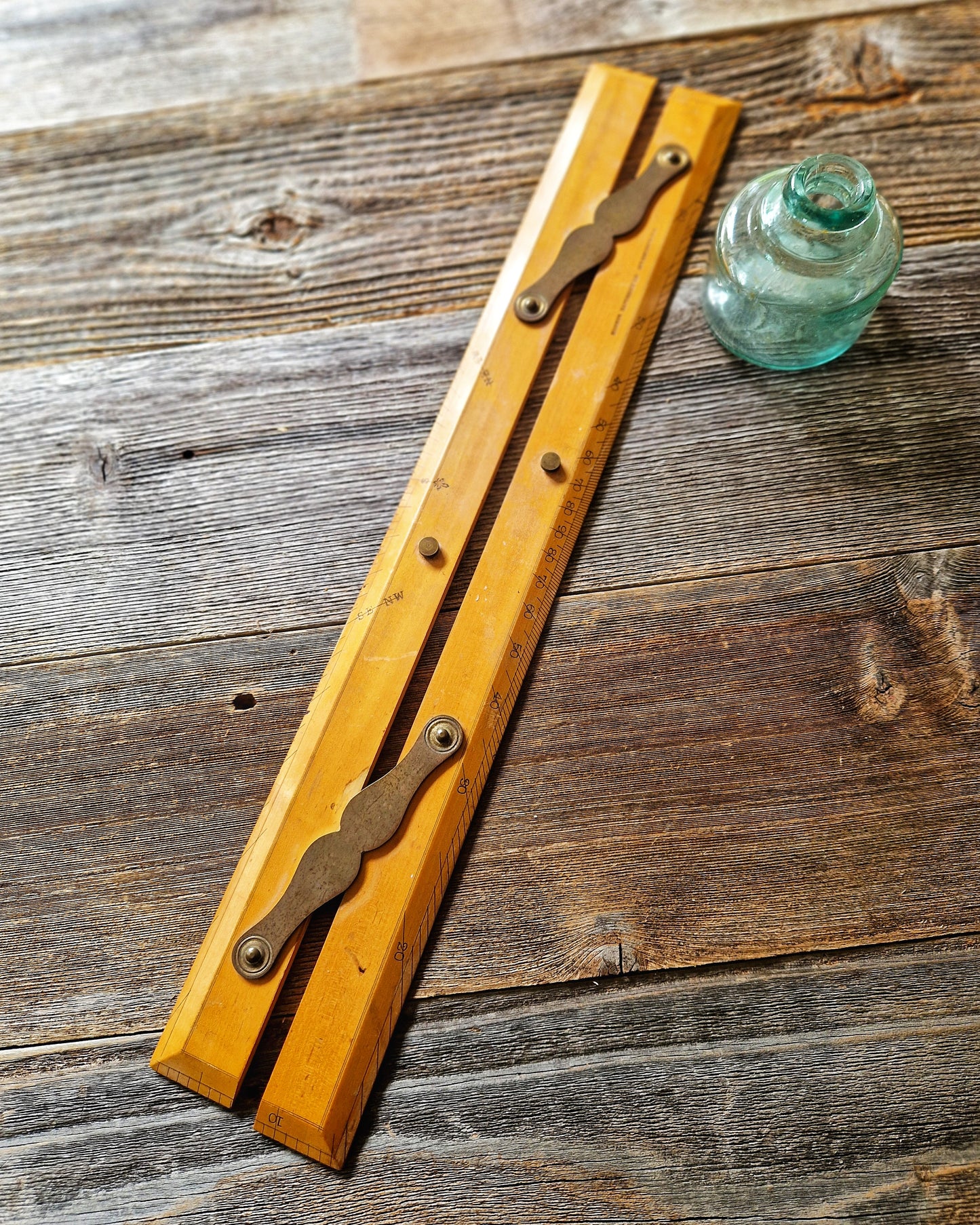 Early 1900s W.H. Harling Boxwood Parallel Rule | Navigation & Drafting Instrument