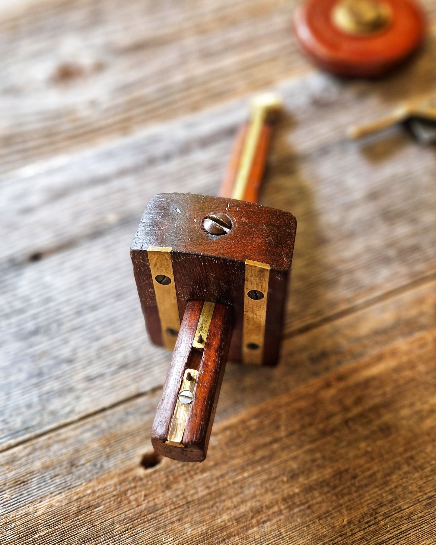Vintage Marples Rosewood & Brass Mortise Gauge | Early 1900s Woodworking Tool