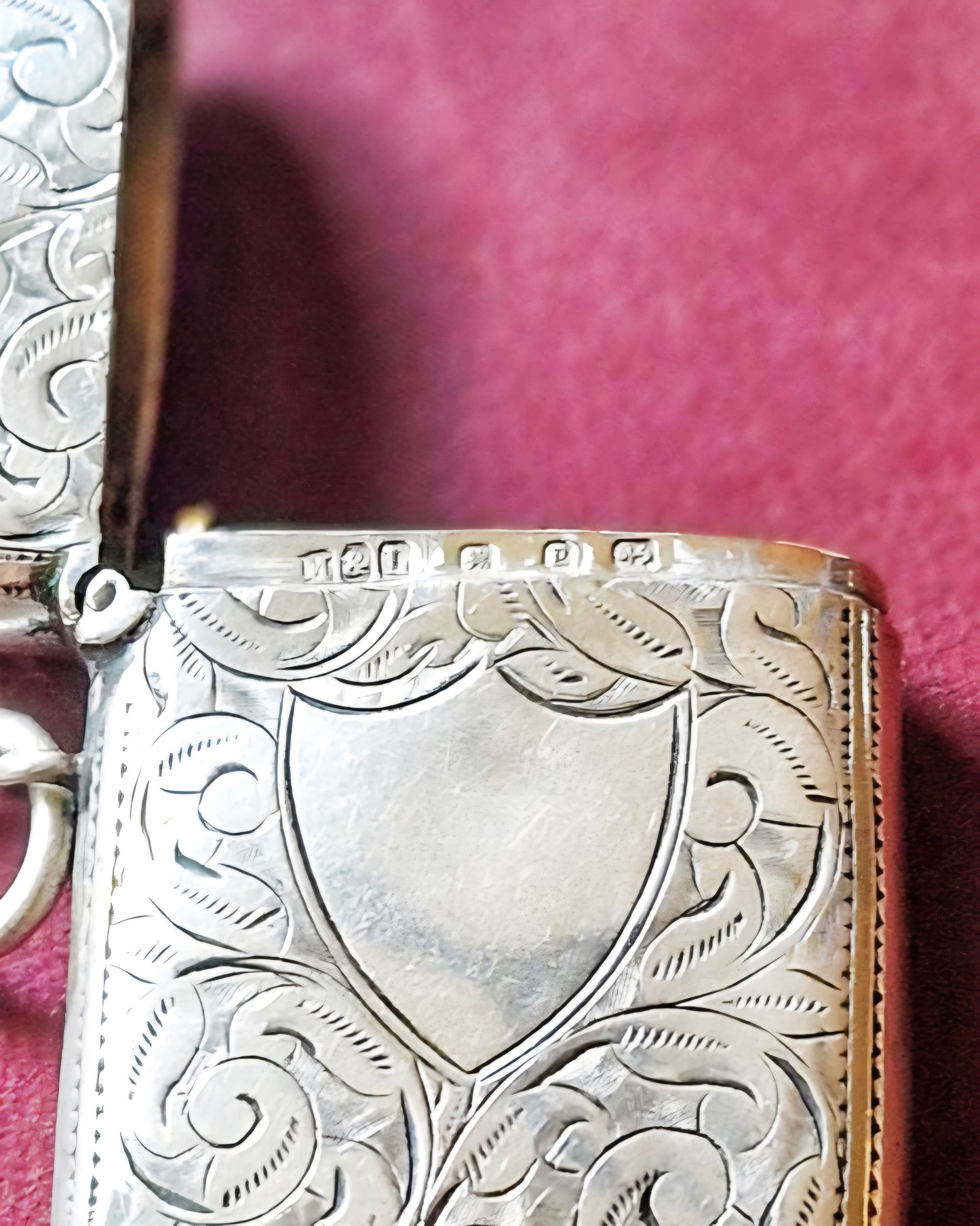 1898 Silver Vesta Case by Minshull & Latimer of Birmingham | Finely Engraved Victorian Match Safe