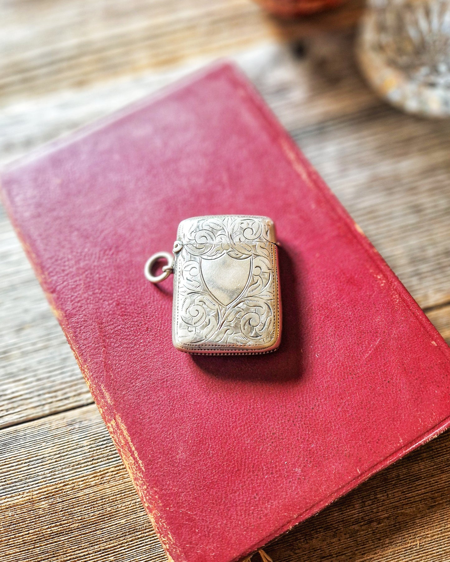 1898 Silver Vesta Case by Minshull & Latimer of Birmingham | Finely Engraved Victorian Match Safe