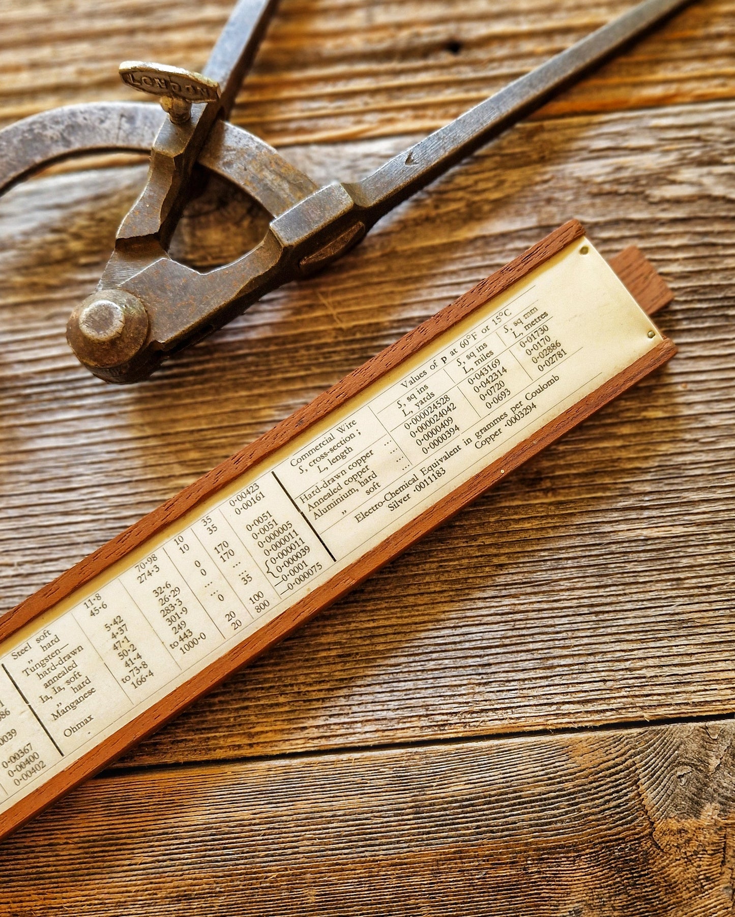 1950s Electrical Slide Rule in Original Box by Unique Slide Rule Company | British-Made Vintage Engineering Tool