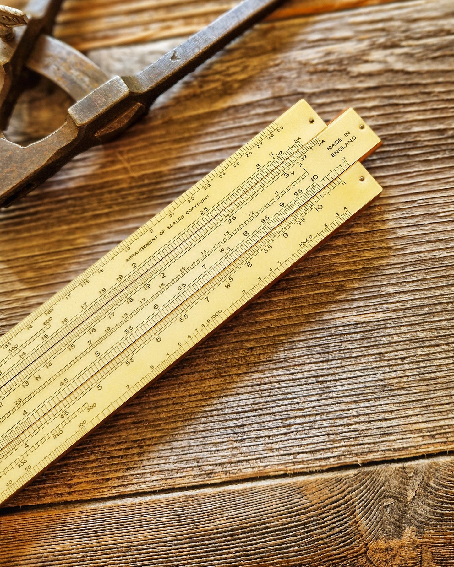 1950s Electrical Slide Rule in Original Box by Unique Slide Rule Company | British-Made Vintage Engineering Tool