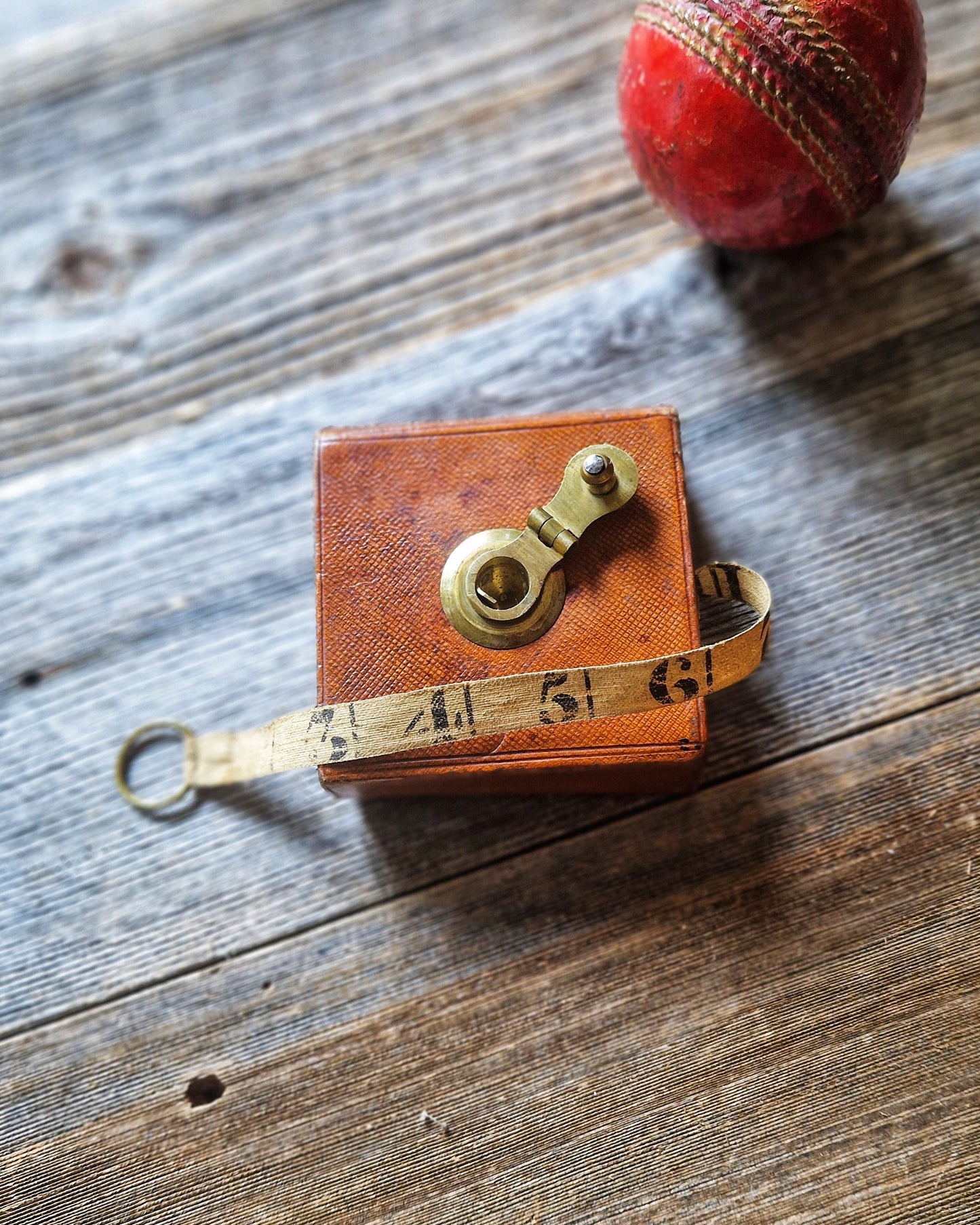Edwardian Measuring Case with 33ft Cloth Tape, Notepad & Propelling Pencil | Vintage Gentleman’s Field Kit