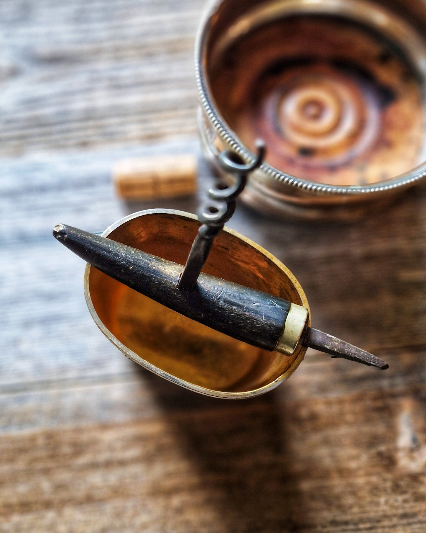 Victorian Horn-Handled Adelaide Corkscrew with Silver-Plated Collar | Gentleman’s Antique Wine Accessory