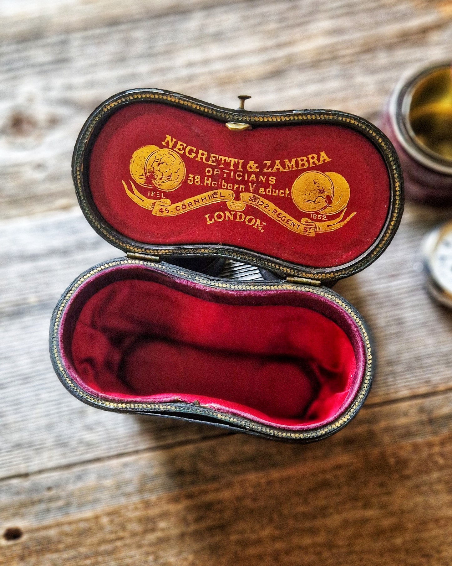Antique Opera Glasses by Negretti & Zambra c. 1895-1910 with Original Leather Case