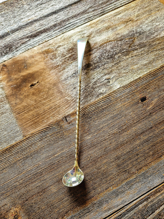 William Hutton Silver Plate Olive Spoon | Elegant 1900 Cocktail Accessory