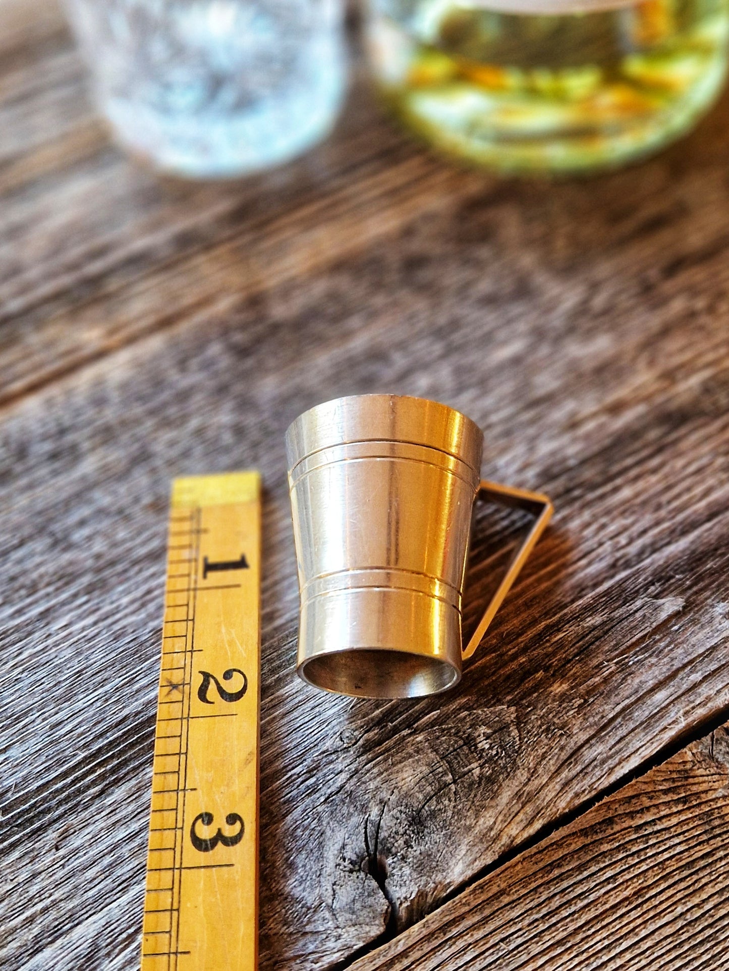 Deco-style Bonzer Silver-Plated 1/6 Gill Spirit Measure