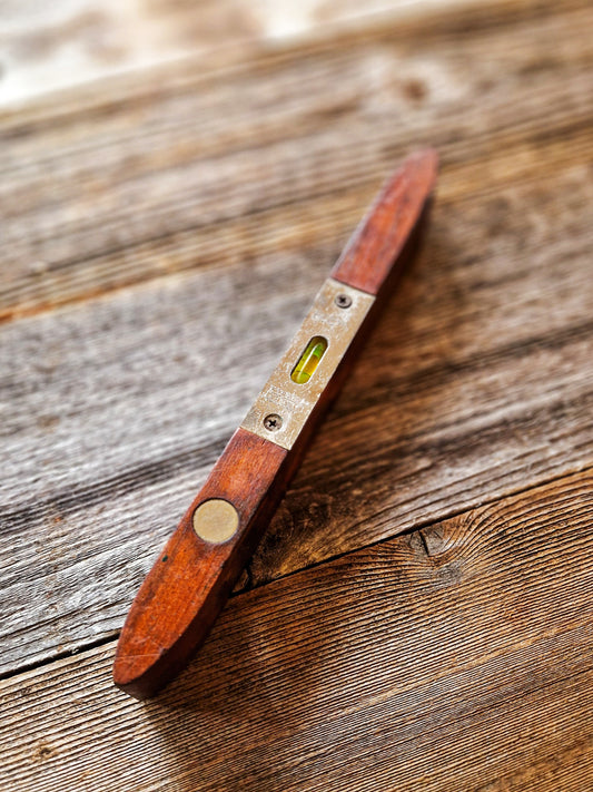 Remarkable 1930s Stanley Model 259 Walnut Torpedo Spirit Level