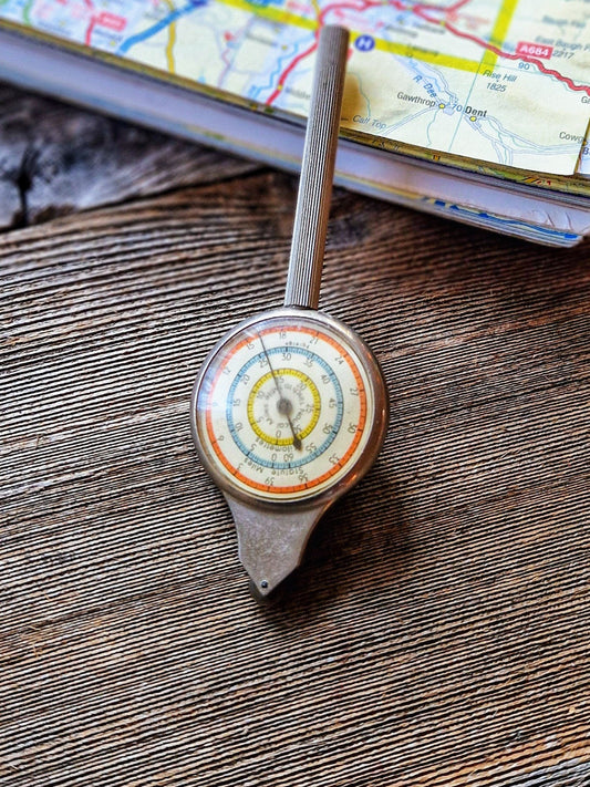 Retro 1960s German Pathfinder Opisometer (Map Measurer) & Compass