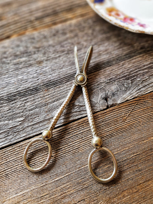 Ornate Victorian Silver Plate Grape Shears