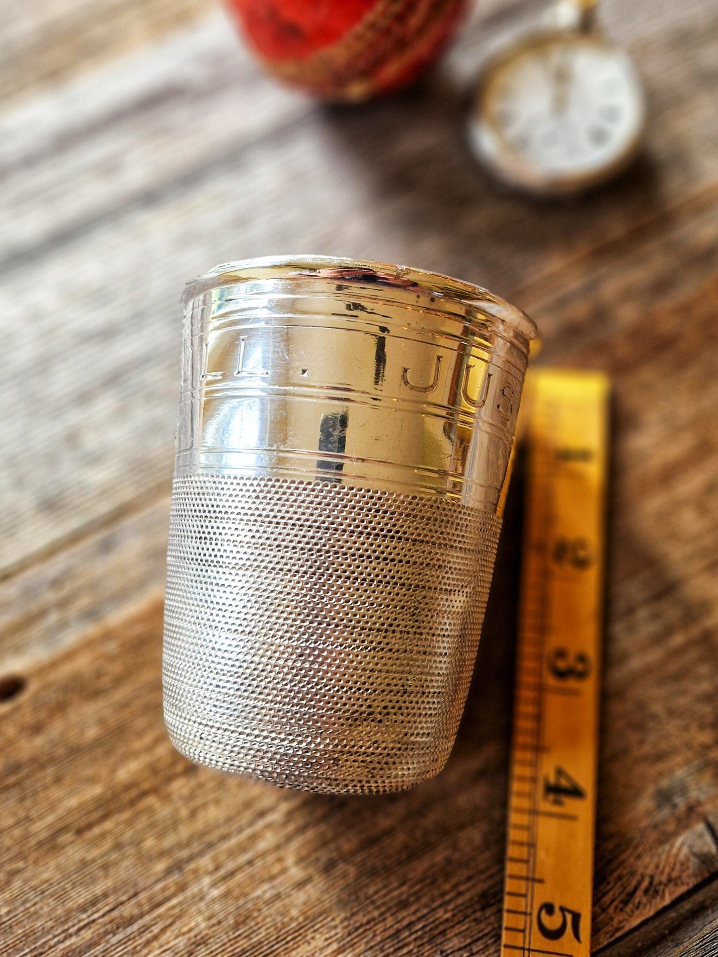 Extraordinary Victorian Novelty Thimble Cup by William Hutton & Sons | Antique Silver Plate Barware