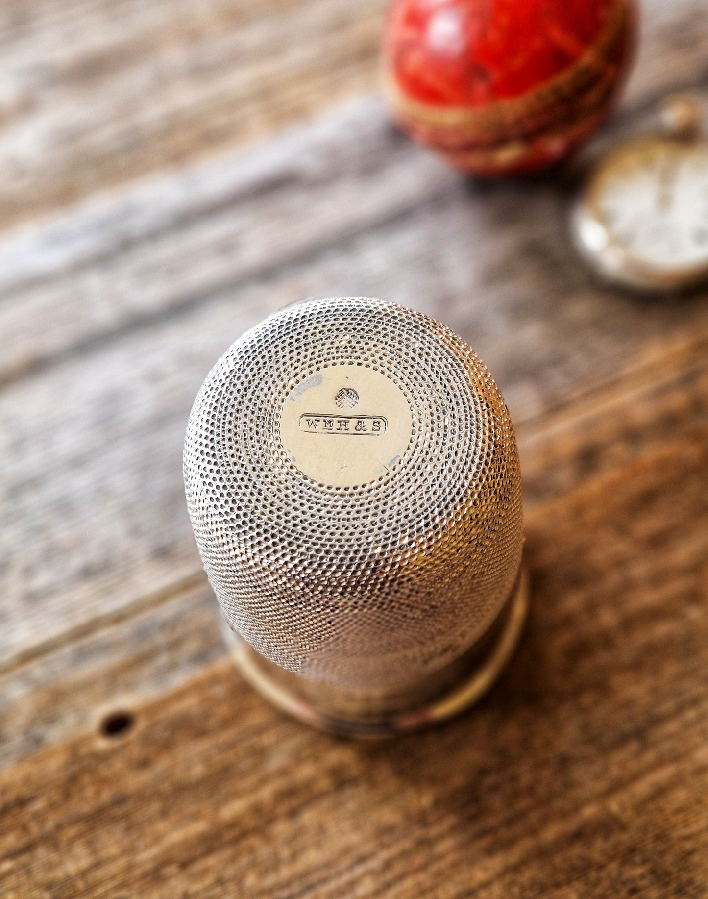Extraordinary Victorian Novelty Thimble Cup by William Hutton & Sons | Antique Silver Plate Barware