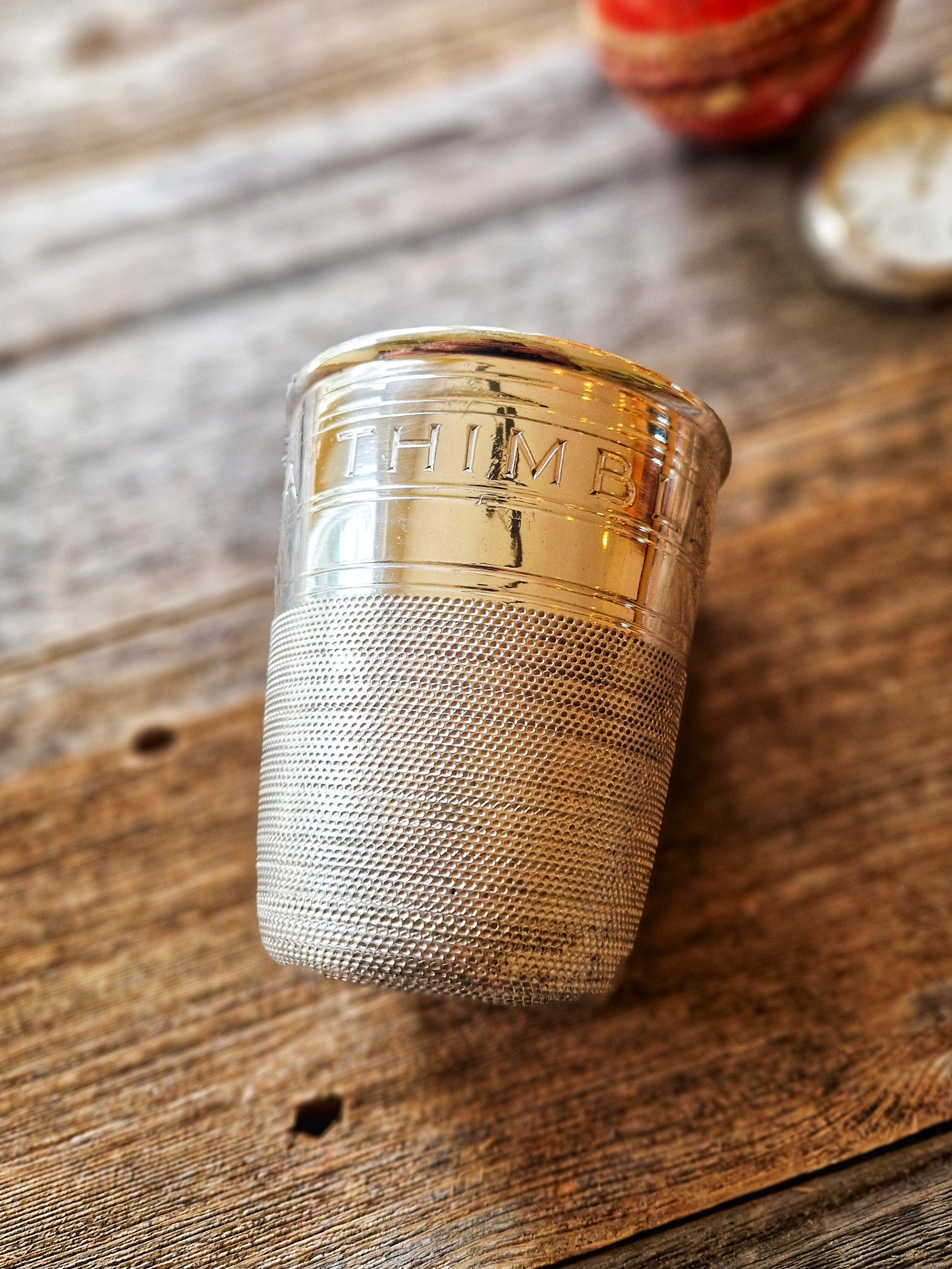 Extraordinary Victorian Novelty Thimble Cup by William Hutton & Sons | Antique Silver Plate Barware