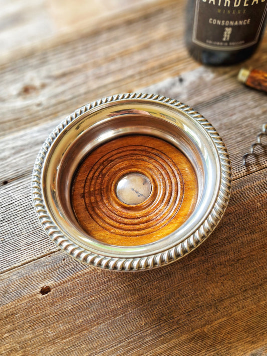 Elegant English Silver-Plated Wine Coaster by Barker-Ellis | Mid-Century Tableware