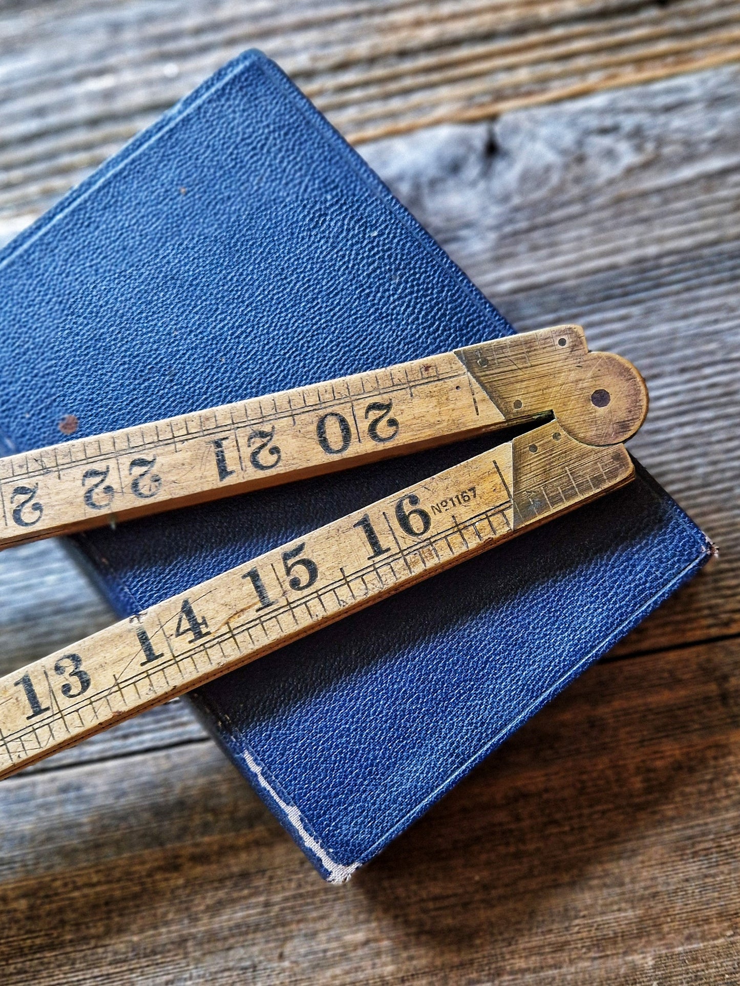 Classic Rabone boxwood folding ruler - No. 1167, 36-inch model with brass hinges | Vintage English measuring tool