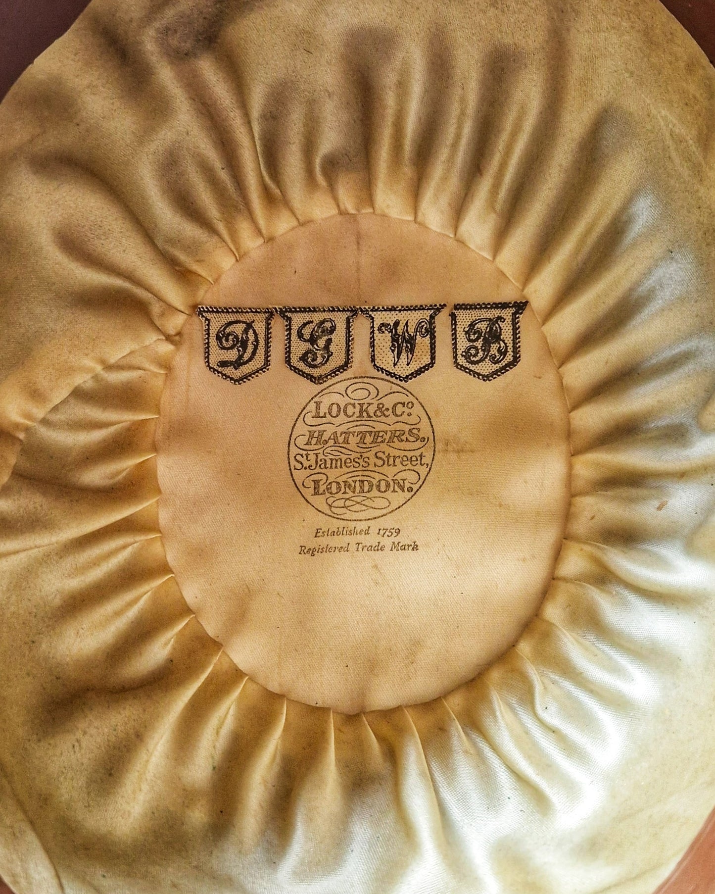 Classic Vintage Bowler Hat (“Coke”) by Lock & Co. of London | 1950-1970 Hard Felt Hat with Satin Lining and Monogram