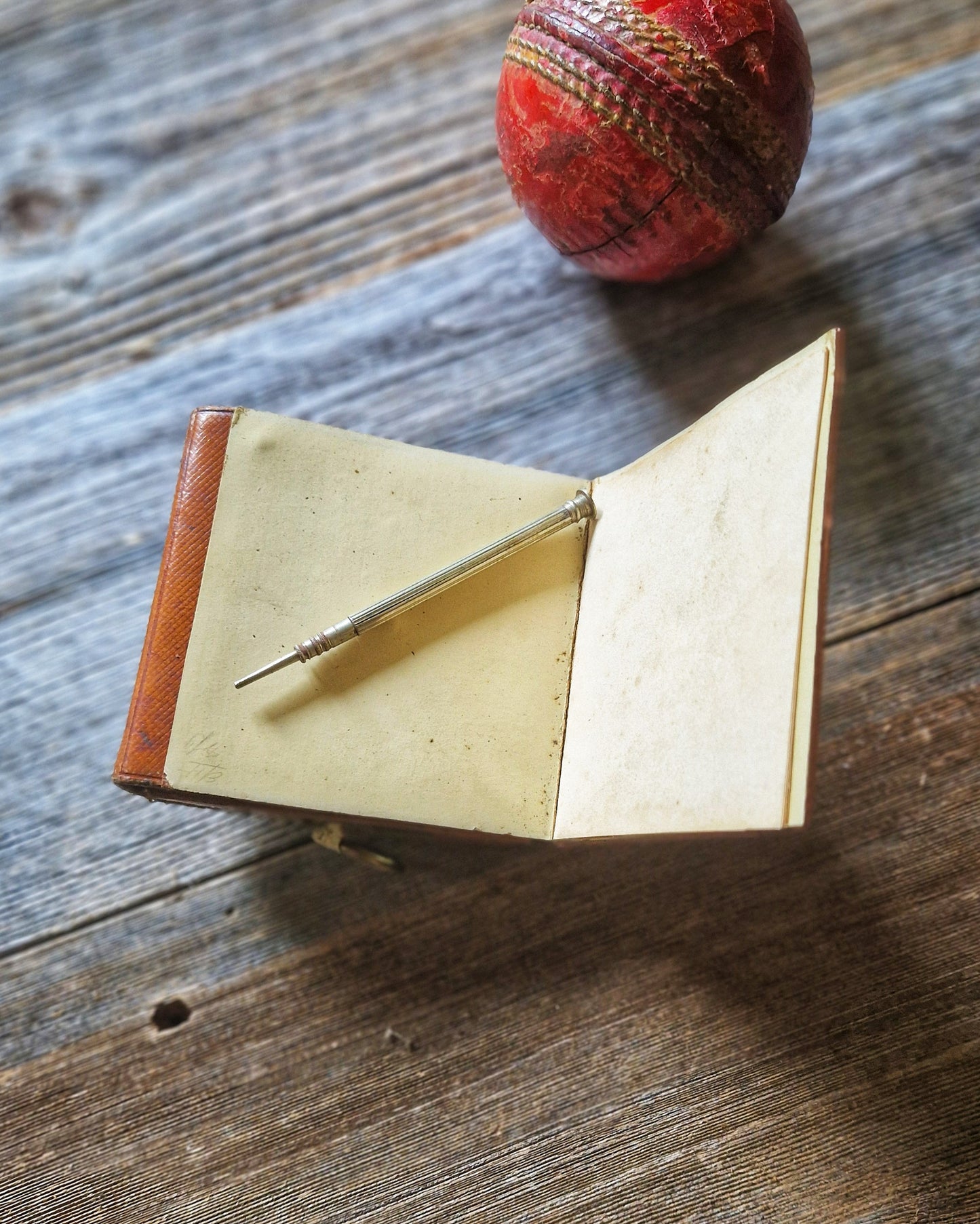Edwardian Measuring Case with 33ft Cloth Tape, Notepad & Propelling Pencil | Vintage Gentleman’s Field Kit