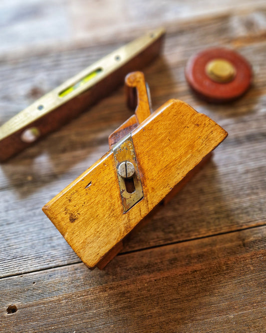 Wooden Chamfer Plane with Side Stop, c. 1880–1910 | Antique English Woodworking Tool 